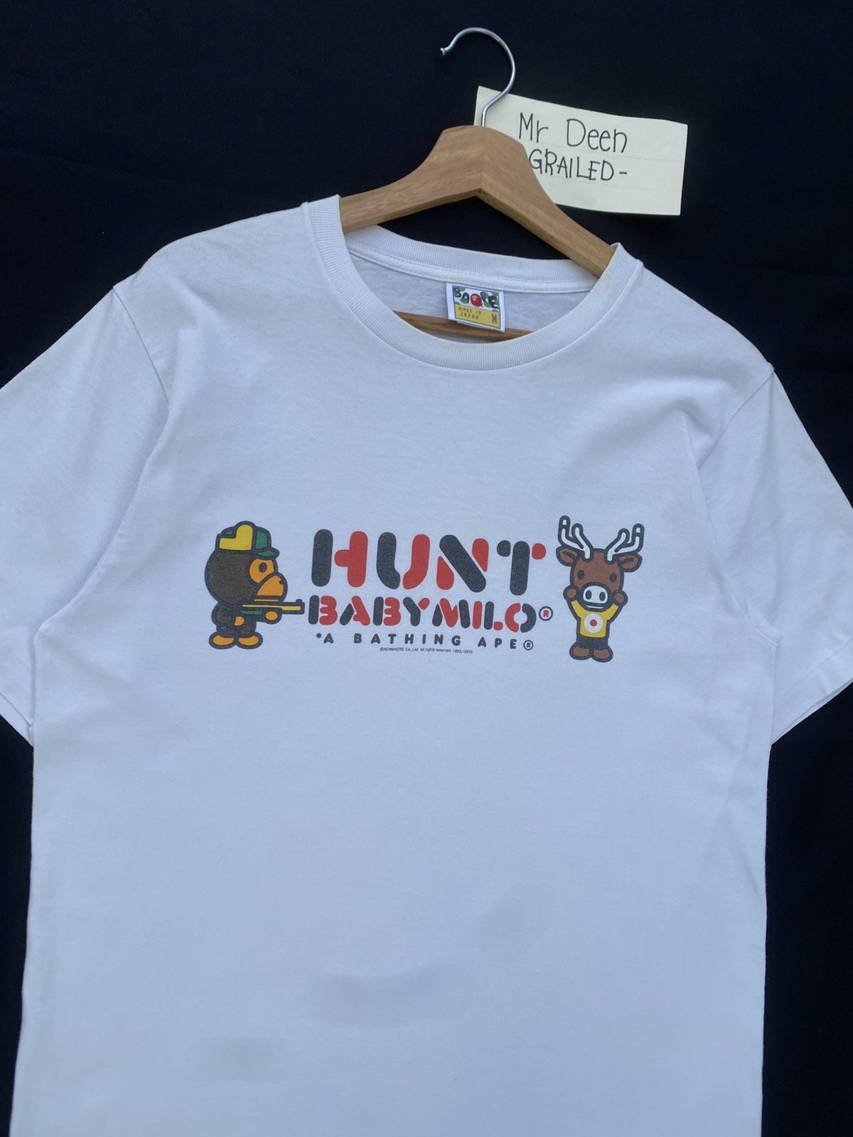 Bape Rare BAPE SS2010 Hunt Baby Milo Tshirt Size US M / EU 48-50 / 2 - 7 Thumbnail