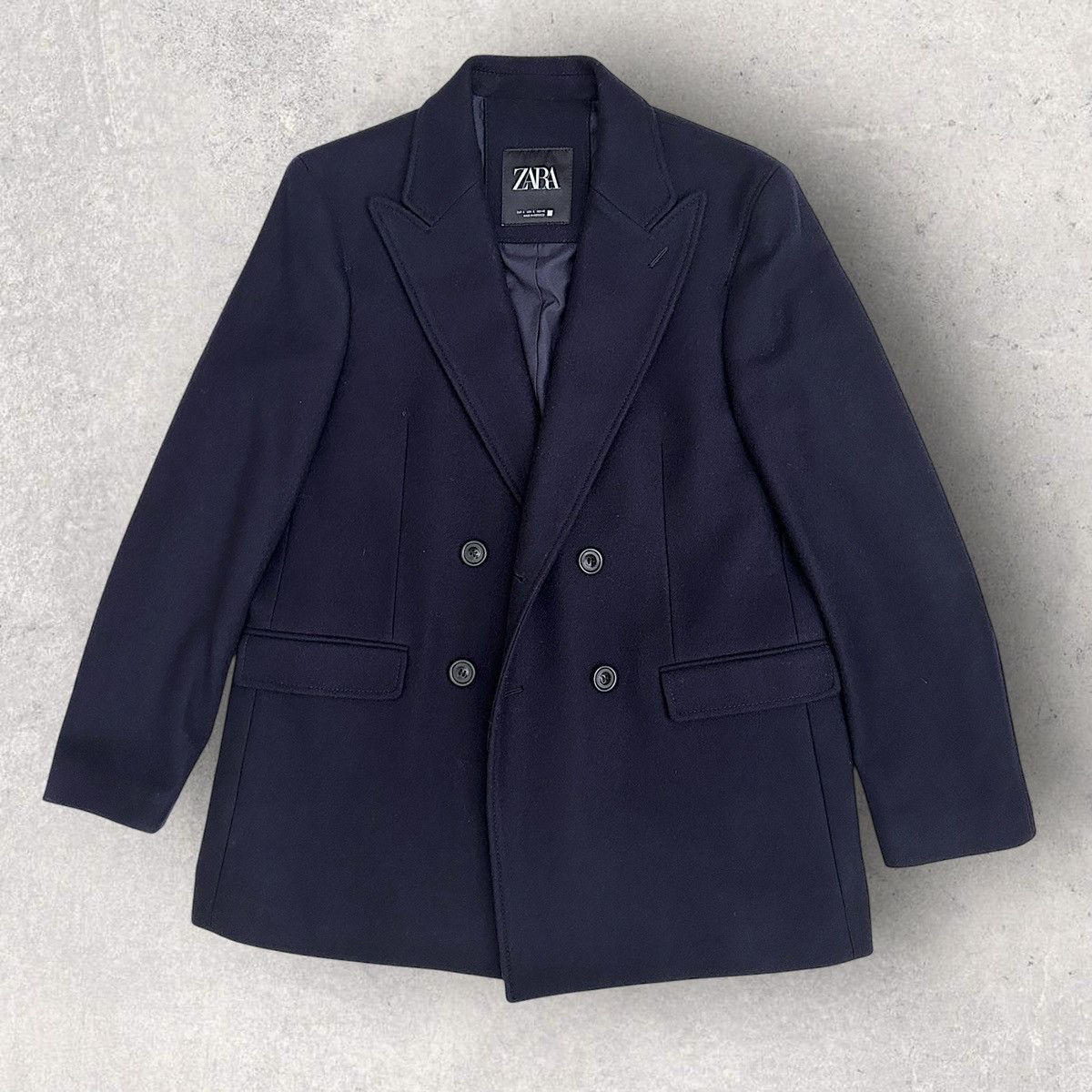 Zara Zara Premium Wool Pea Coat Size US L / EU 52-54 / 3 - 1 Thumbnail
