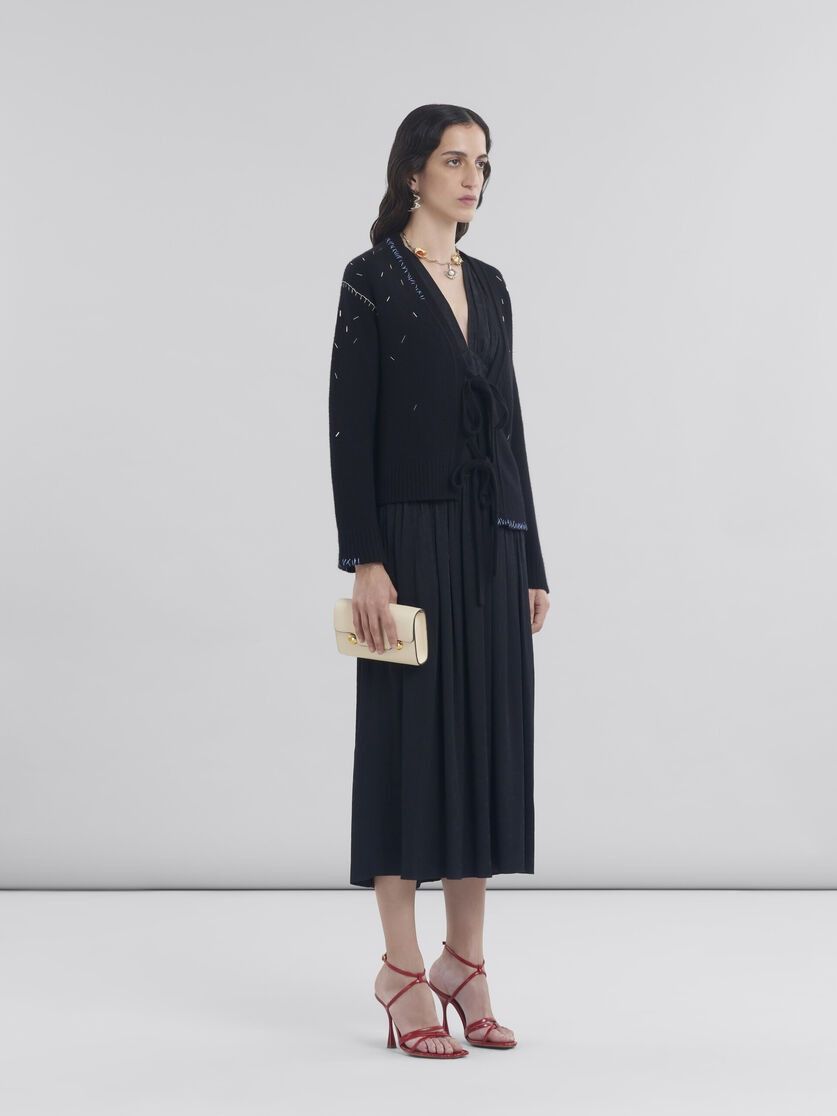 Marni o1f1d3z0326 Jacquard Midi Dress in Black Size L / US 10 / IT 46 - 6 Thumbnail