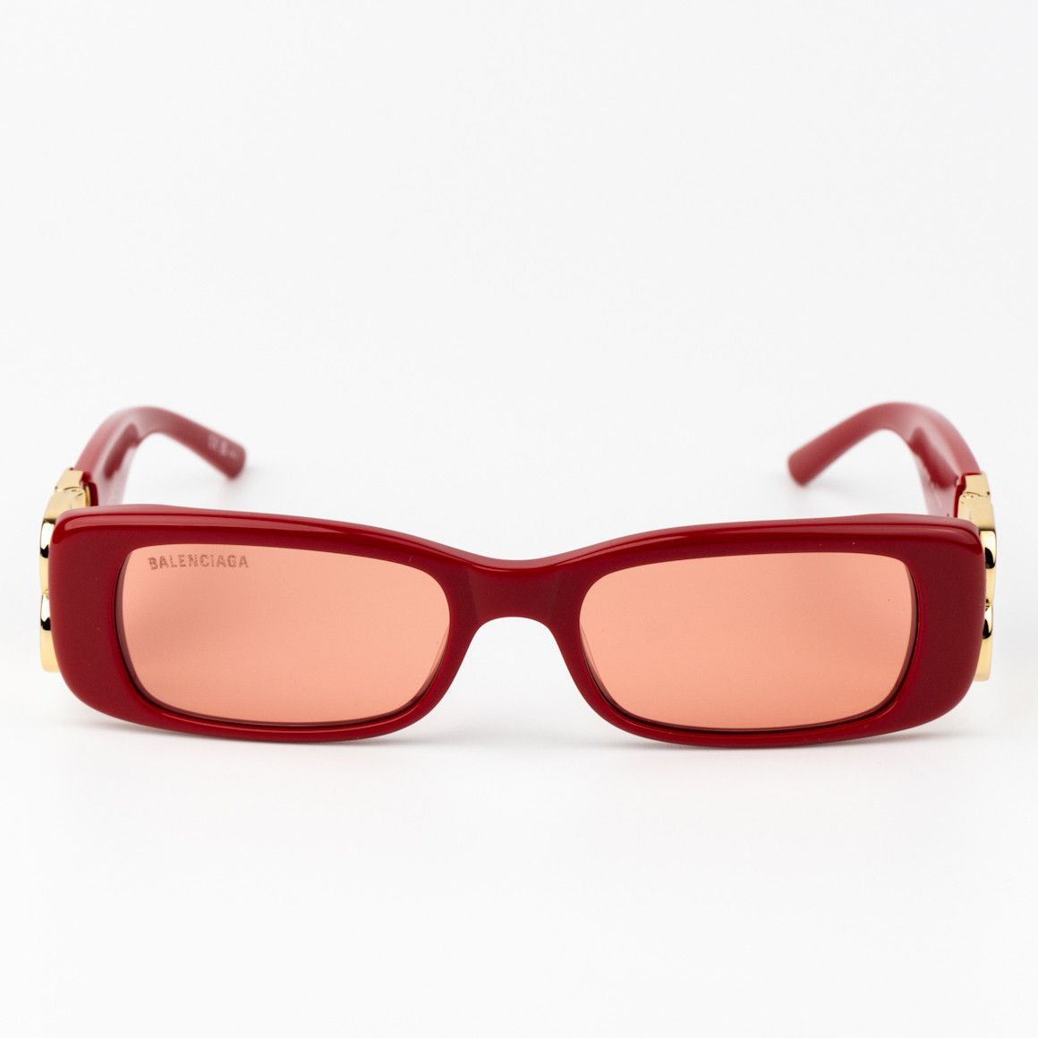 Balenciaga NEW Balenciaga BB0096S 003 Red Rectangle Unisex Sunglasses Size ONE SIZE - 2 Thumbnail