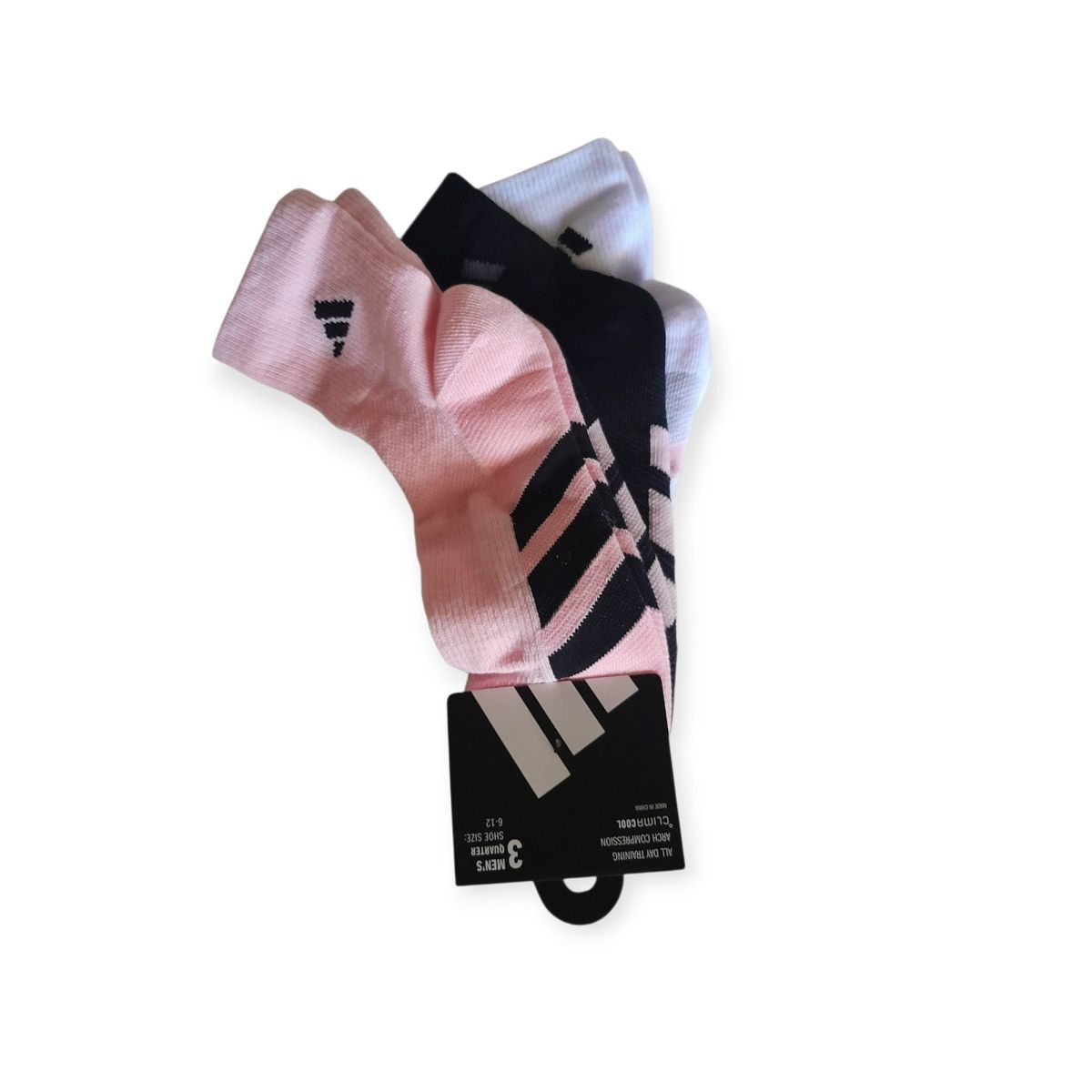 Adidas Adidas Men’s Assorted Quarter 3-Pack Socks Size ONE SIZE - 1 Thumbnail