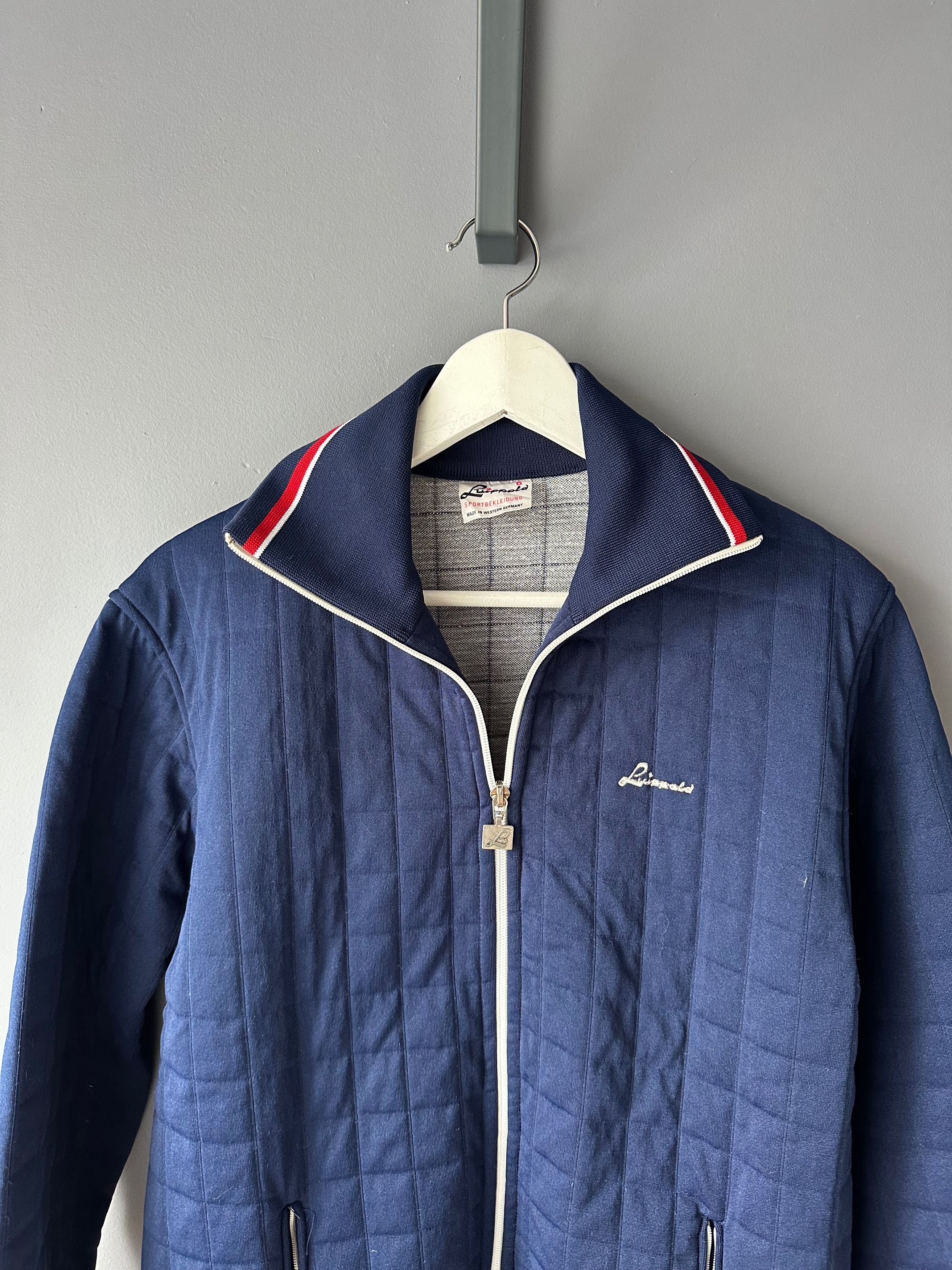 Vintage 80's - 90's Luippold West Germany quilted light jacket navy Size US L / EU 52-54 / 3 - 2 Thumbnail