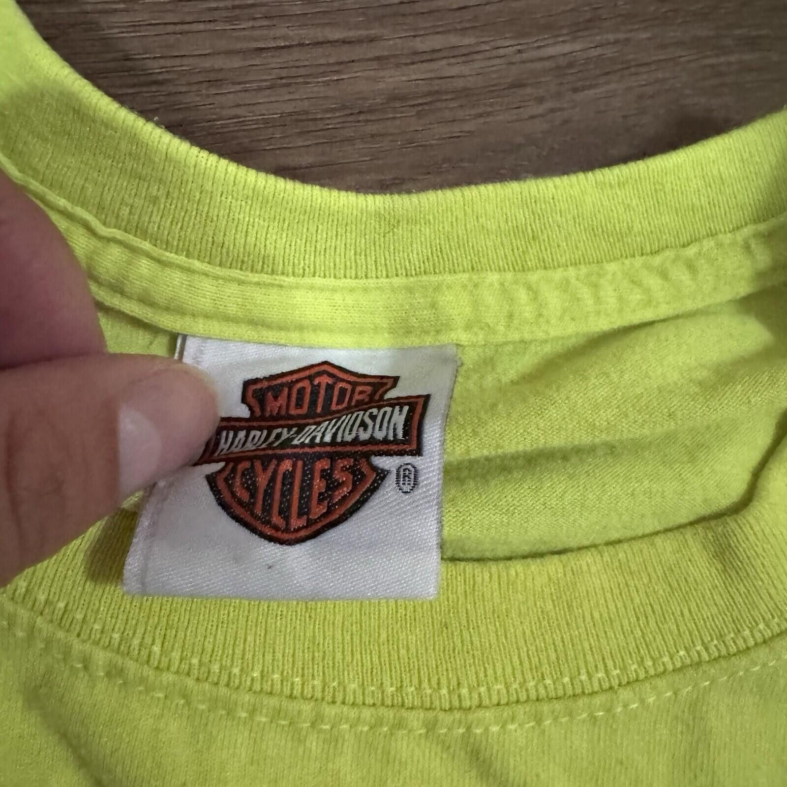 Harley Davidson Harley Davidson Clinton Iowa Neon Biker Shirt Size US XL / EU 56 / 4 - 6 Thumbnail