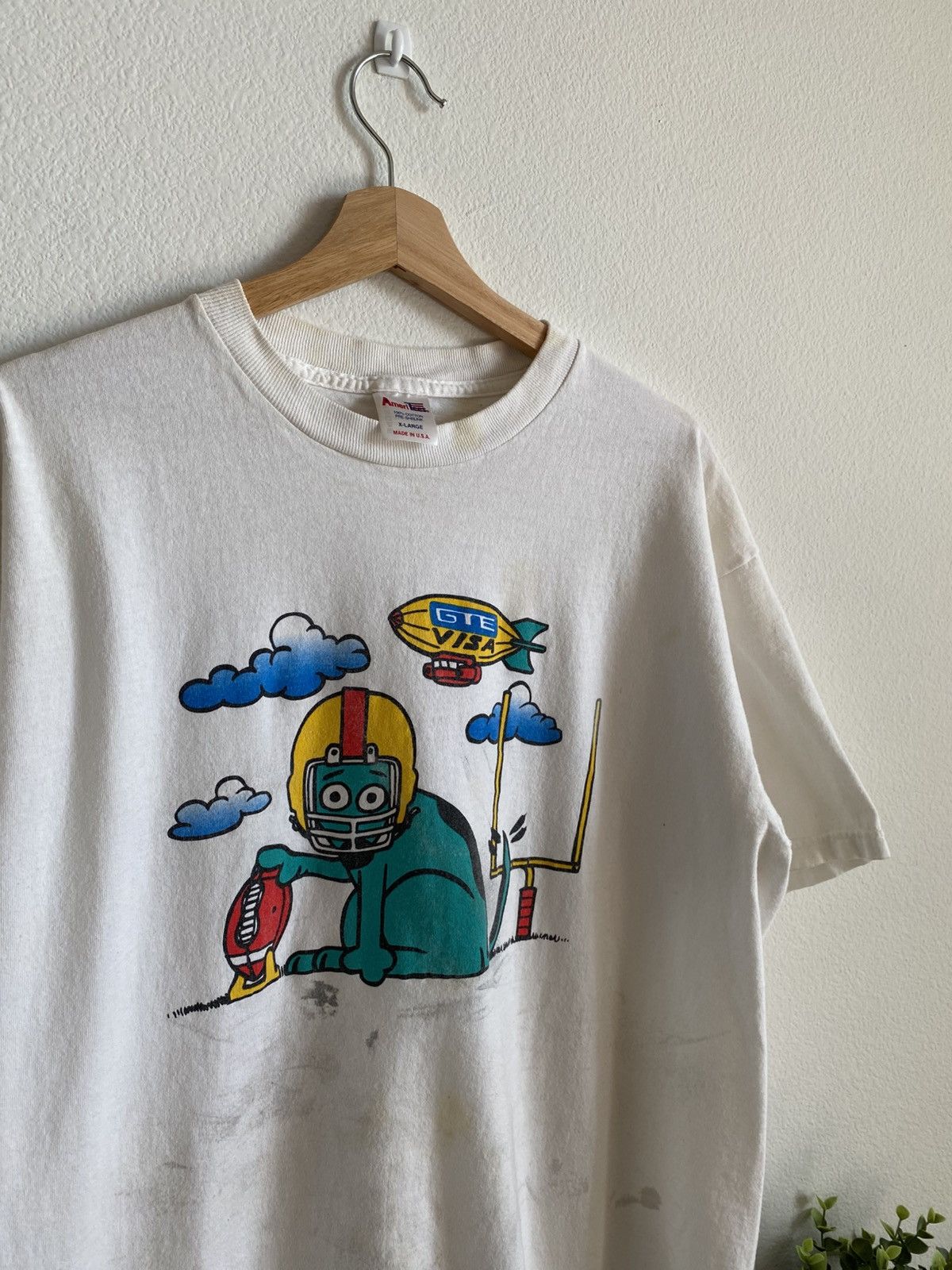 Other Vintage 90s Funny Football Dog Tee Size US XL / EU 56 / 4 - 3 Thumbnail