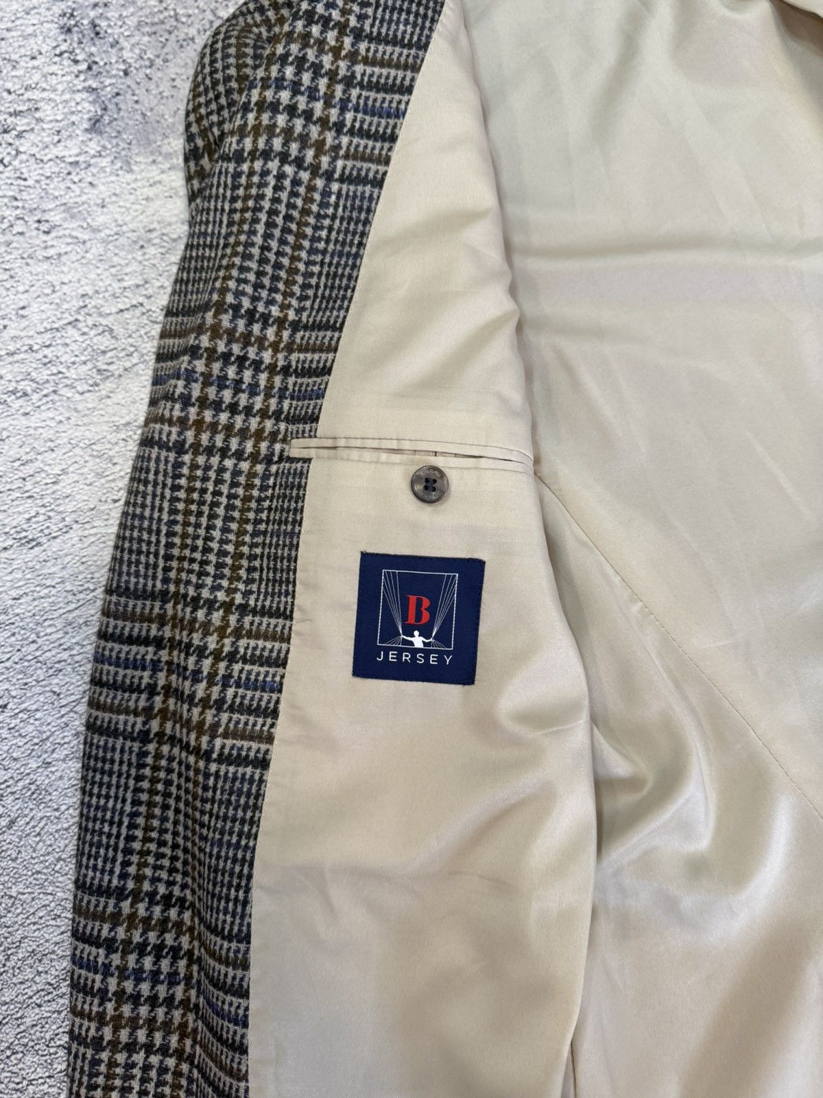 Boggi Boggi Milano B Jersey Blazer 2Button 54 Beige Men Made Italy Size 44R - 8 Thumbnail