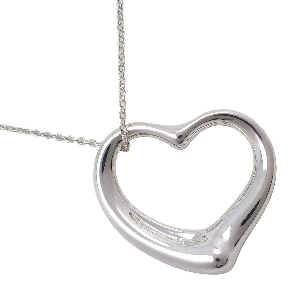 Tiffany & Co. Tiffany & Co Tiffany Open Heart Elsa Peretti Silver 925 Necklace Metal Necklace Size ONE SIZE - 1 Thumbnail
