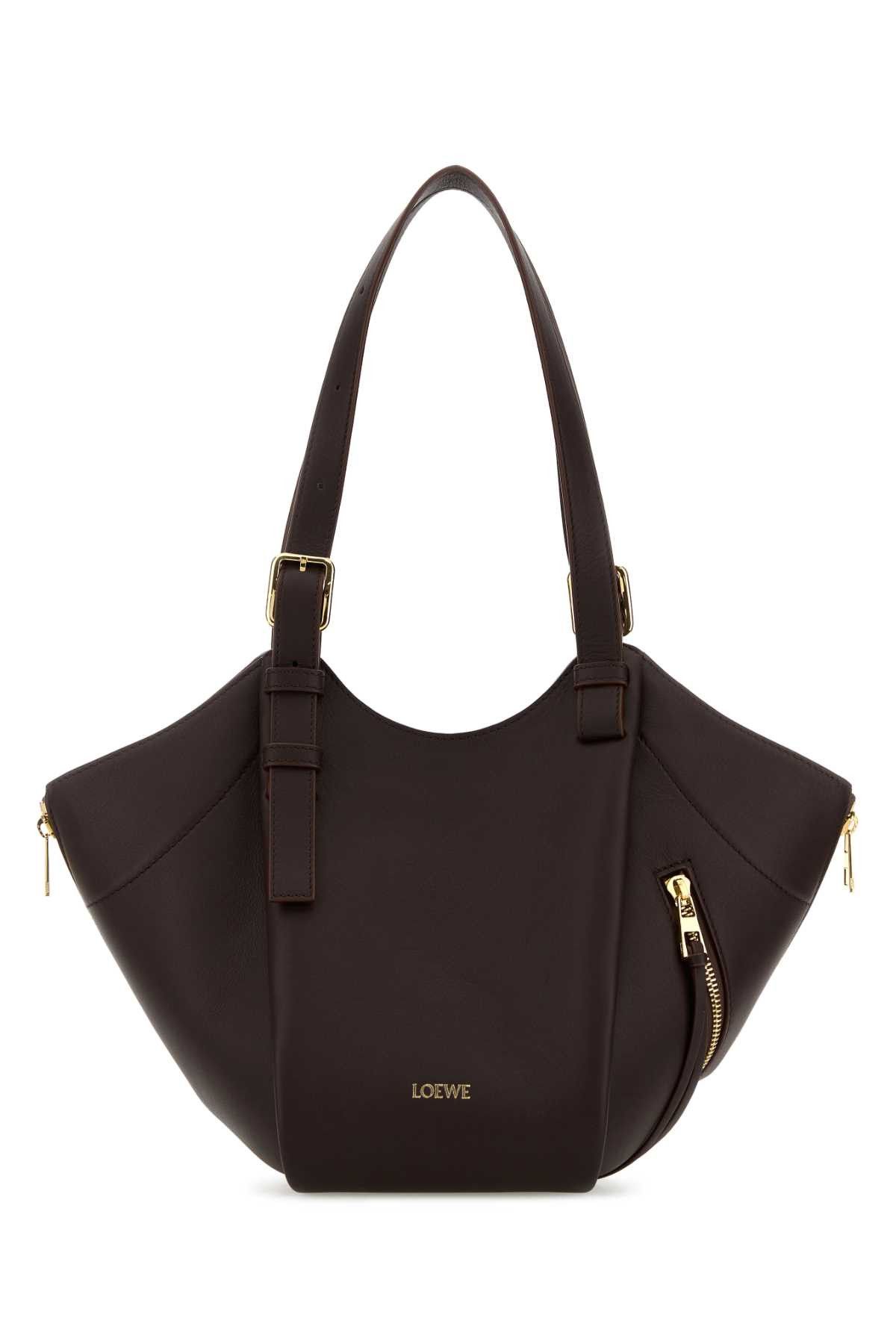 Loewe Chocolate Leather Hammock Flip Handbag Size ONE SIZE - 1 Thumbnail