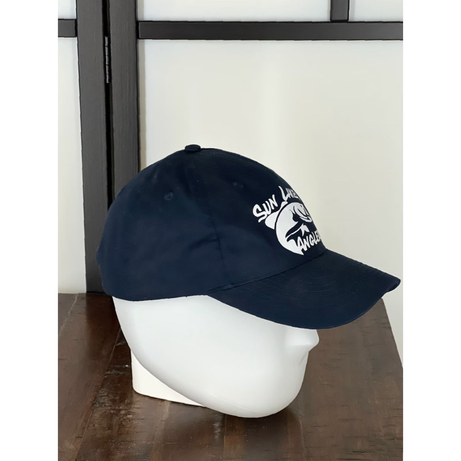 Vintage Sun Lakes Angler Hat Cap Strap Back Adult One Size Blue Cotton Fishing Arizona */ Size ONE SIZE - 6 Thumbnail