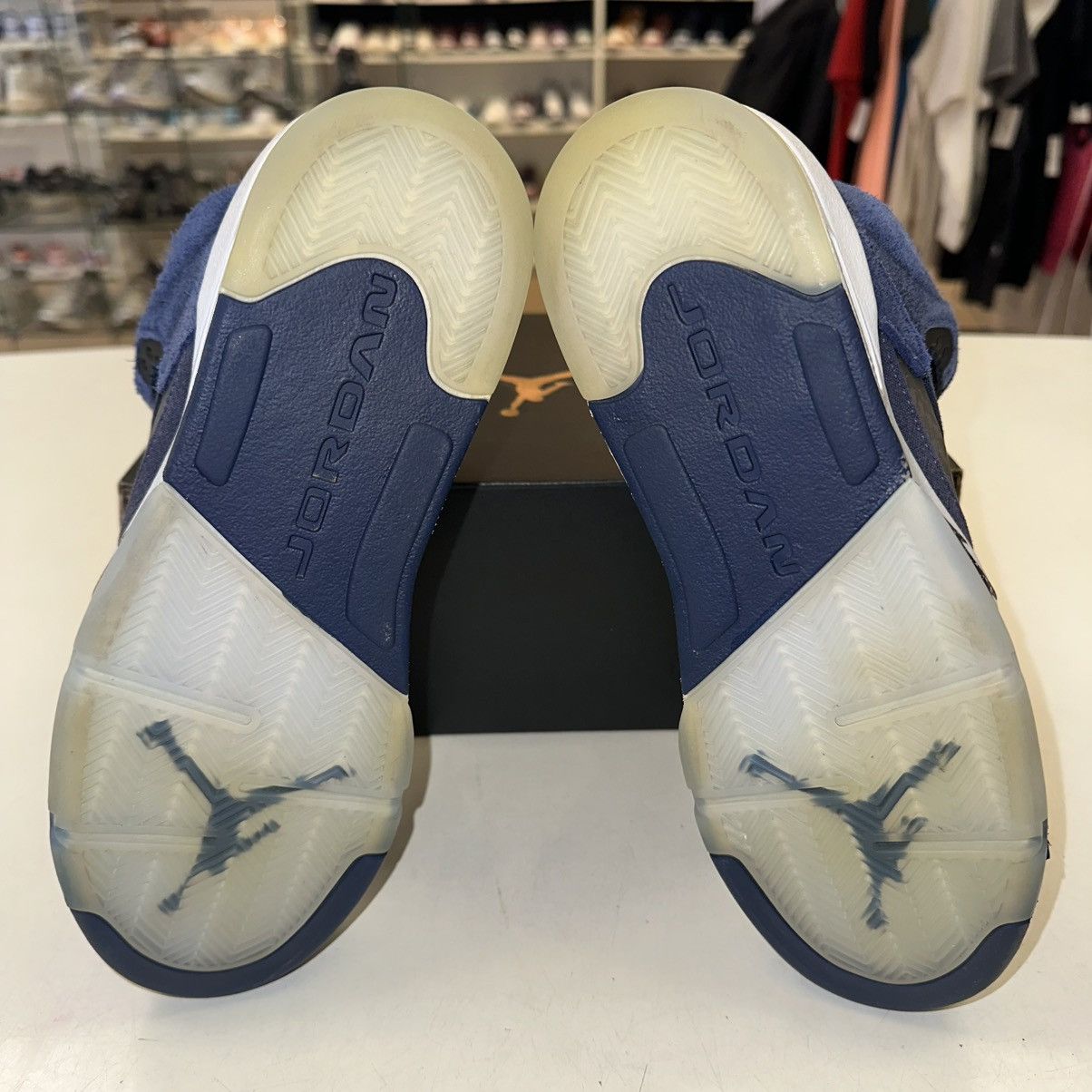 Jordan Brand × Nike Size 8.5W - Air Jordan 5 Retro GS Midnight Navy FN5452-400 Size US 8.5 / IT 38.5 - 5 Thumbnail