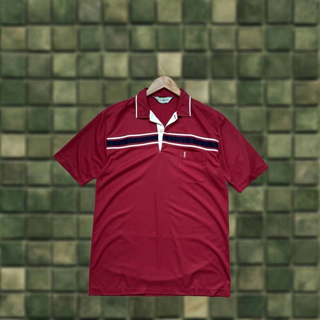 Yves Saint Laurent VINTAGE Yves Saint Laurent YSL SportWear Red Polo T Shirt XL Men Size US XL / EU 56 / 4 - 1 Thumbnail