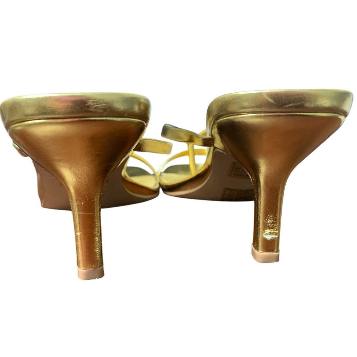 Other Dream Pairs Women's 8.5 Gold Open Toe Thong Heels Sandals Size US 8.5 / IT 38.5 - 7 Thumbnail