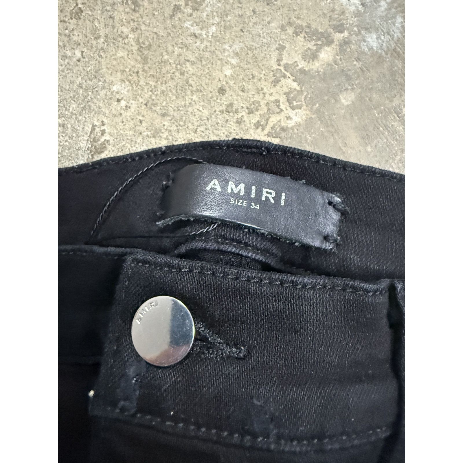 Amiri Amiri Jeans Black White Stripe Used 34 Size US 34 / EU 50 - 2 Thumbnail