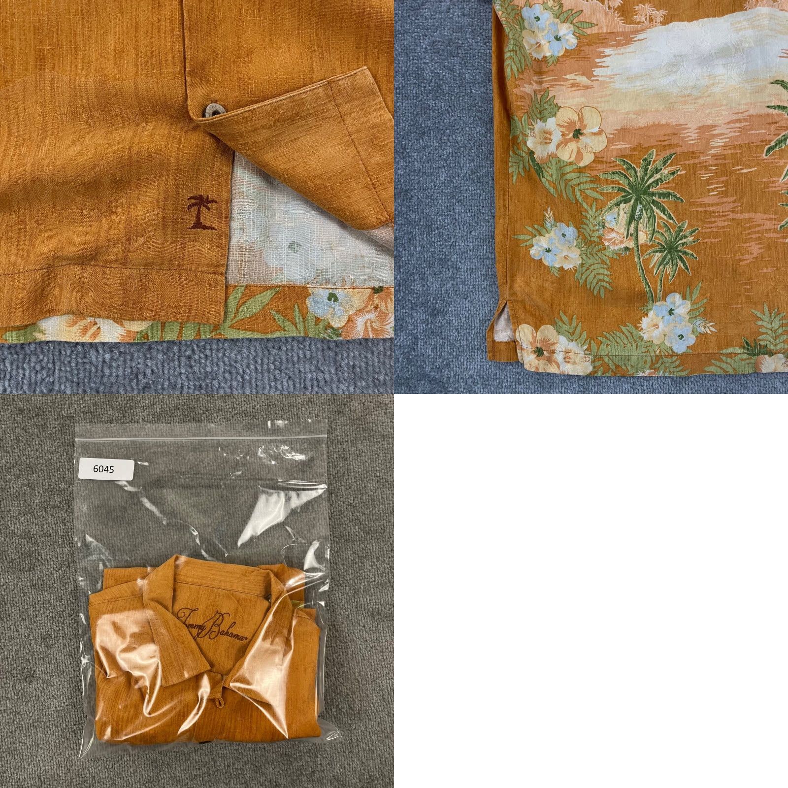 Tommy Bahama TOMMY BAHAMA Shirt Mens Medium Orange Floral Hawaiian Paradise Silk Button Up Size US M / EU 48-50 / 2 - 8 Thumbnail