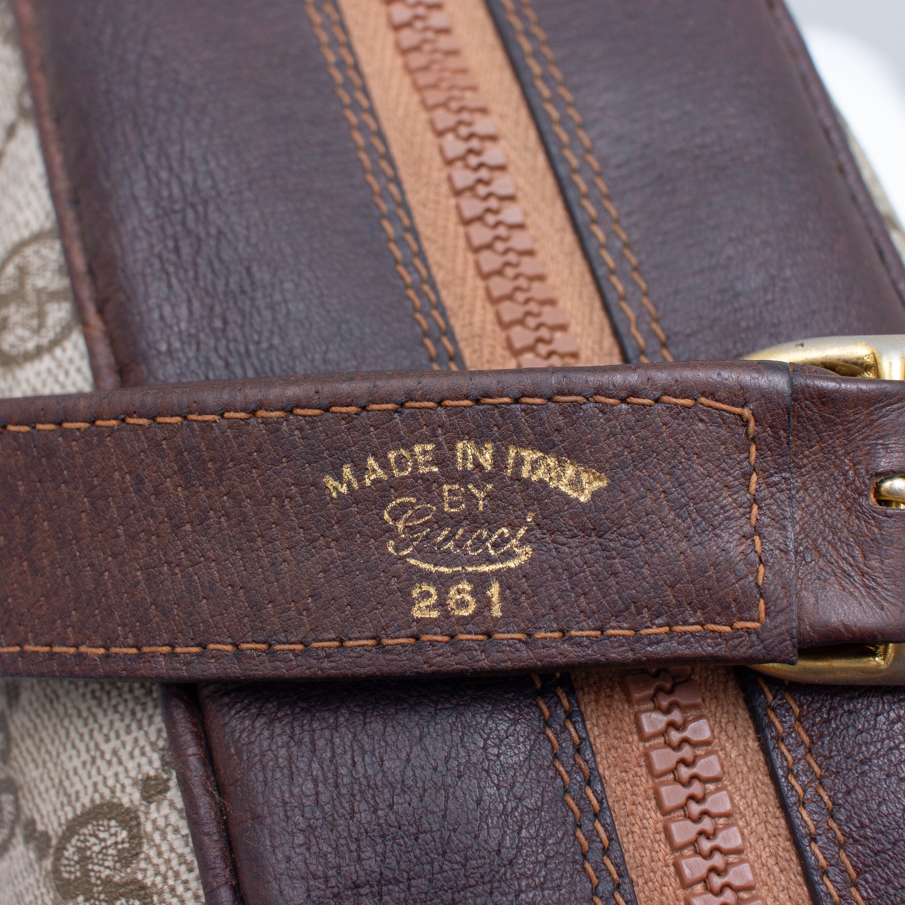 Gucci × Vintage VTG Gucci Brown GG Supreme Canvas and Leather Crossbody Bag Size ONE SIZE - 9 Thumbnail