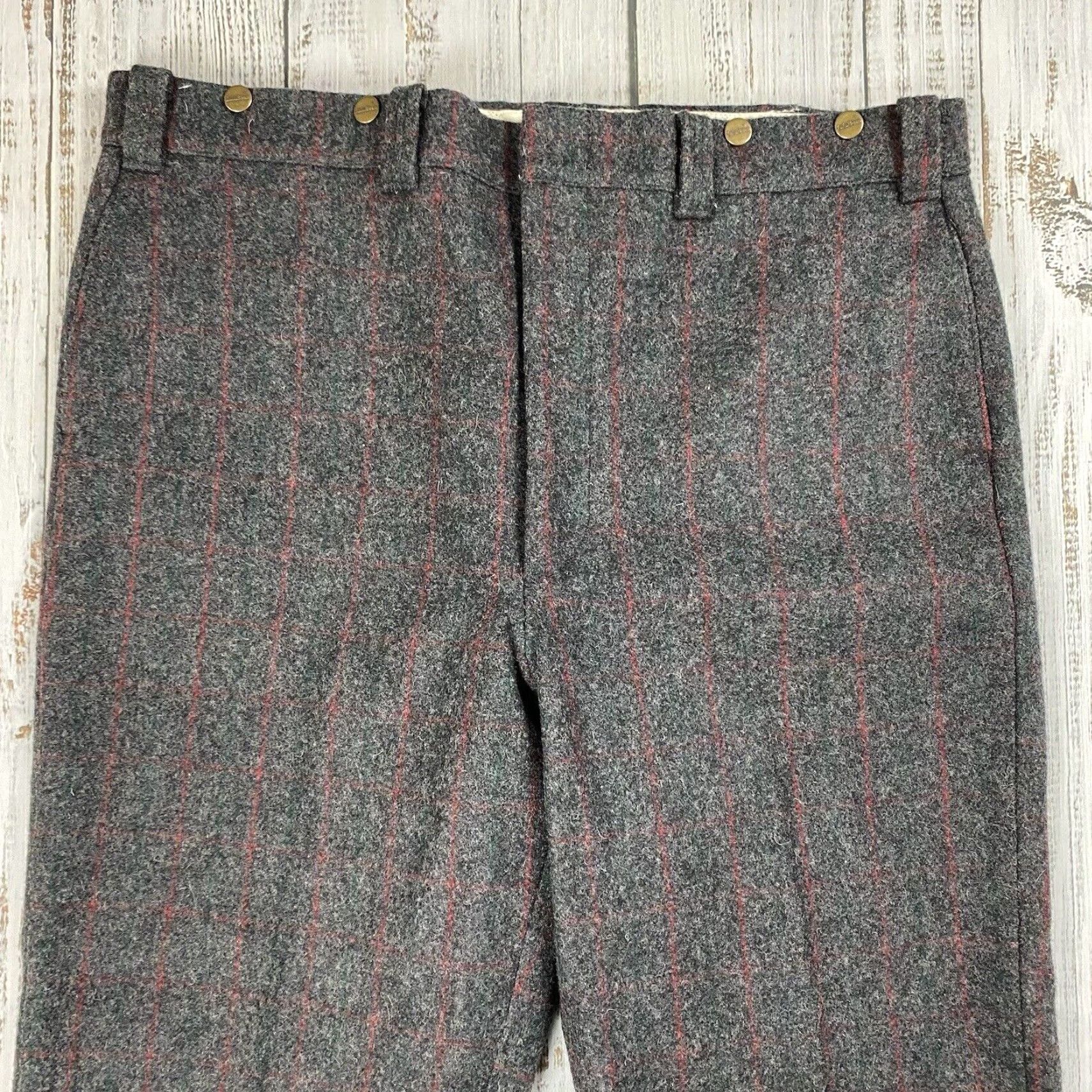 Vintage VINTAGE L.L. BEAN USA Men's Wool Hunting Pants 42x29 Fall Winter Spring Gray Straight Regular EUC Size US 42 / EU 58 - 2 Thumbnail