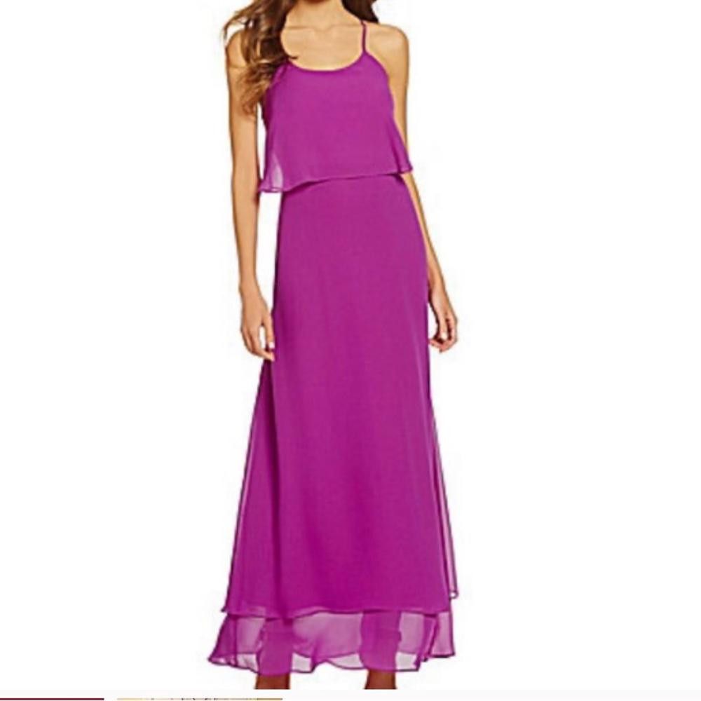 Designer Gianni Bini l Purple Flowy Maxi Dress Size 6 Size M / US 6-8 / IT 42-44 - 8 Thumbnail