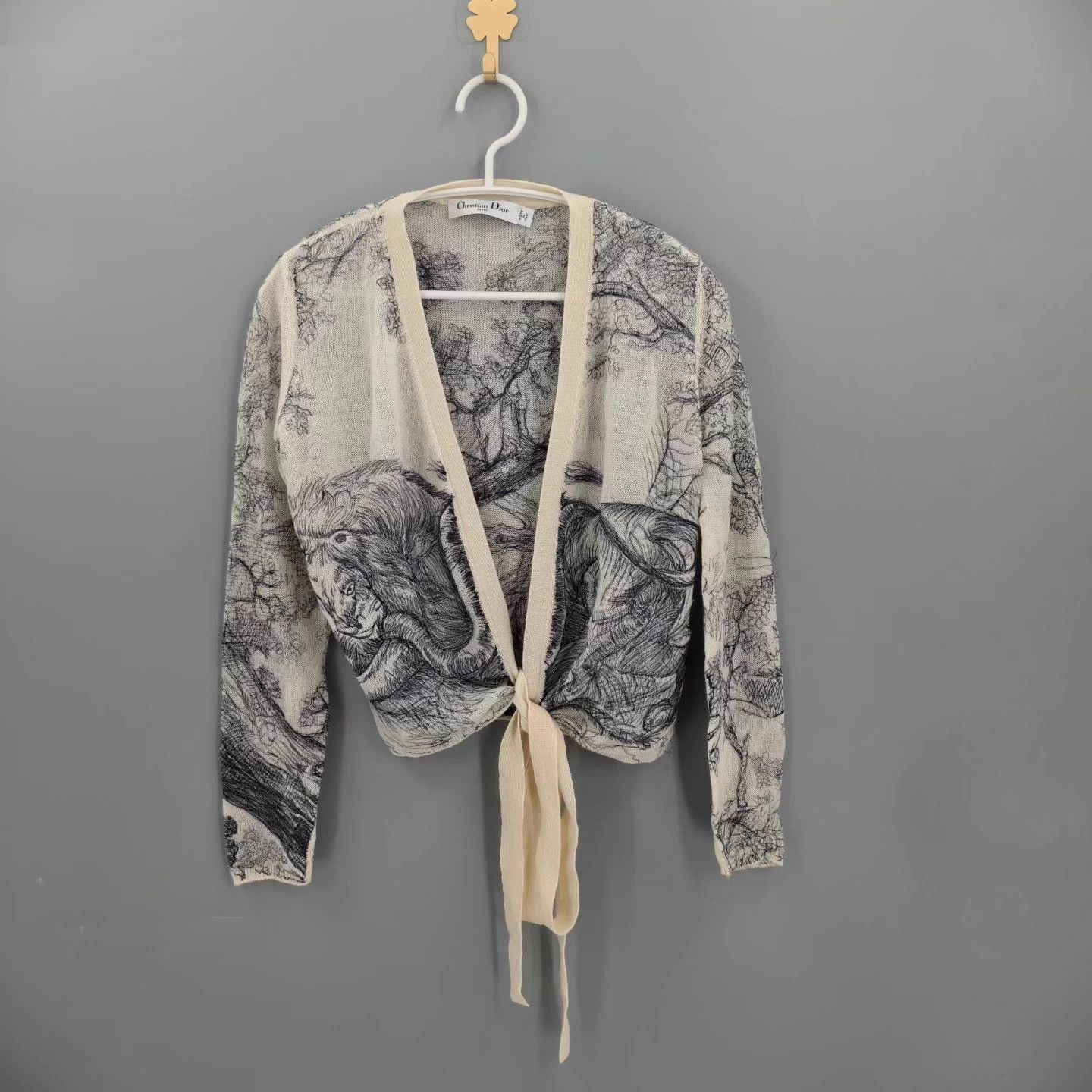 Dior Dior Ink Painting Zoo Knit Cardigan Size 36 99 Size XS / US 0-2 / IT 36-38 - 1 Thumbnail