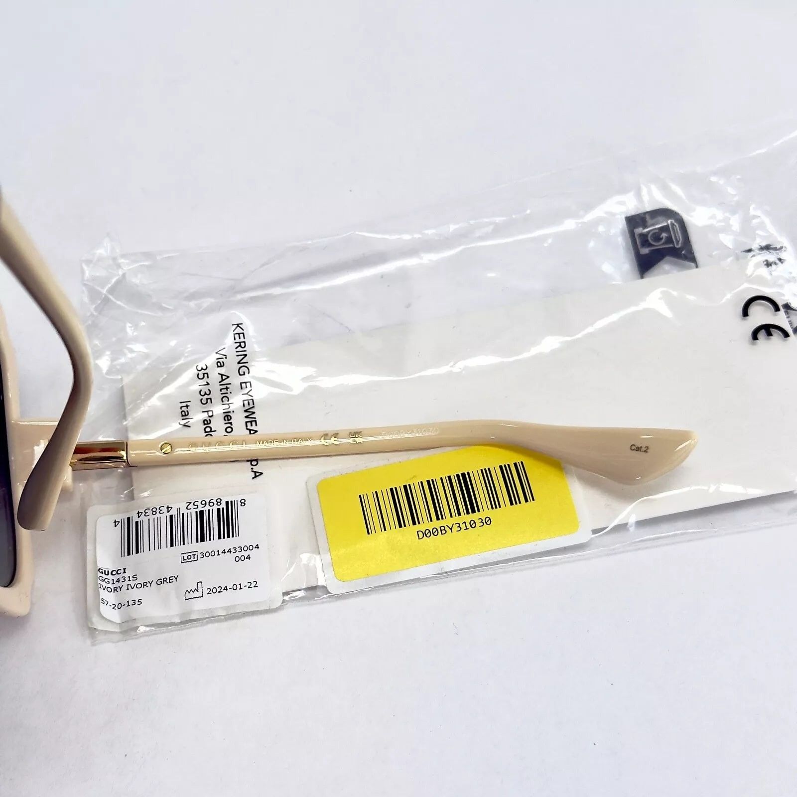 Gucci GUCCI Ivory Grey 1431 Oversized Retro Gg1431S Sunglasses 004 Size ONE SIZE - 5 Thumbnail