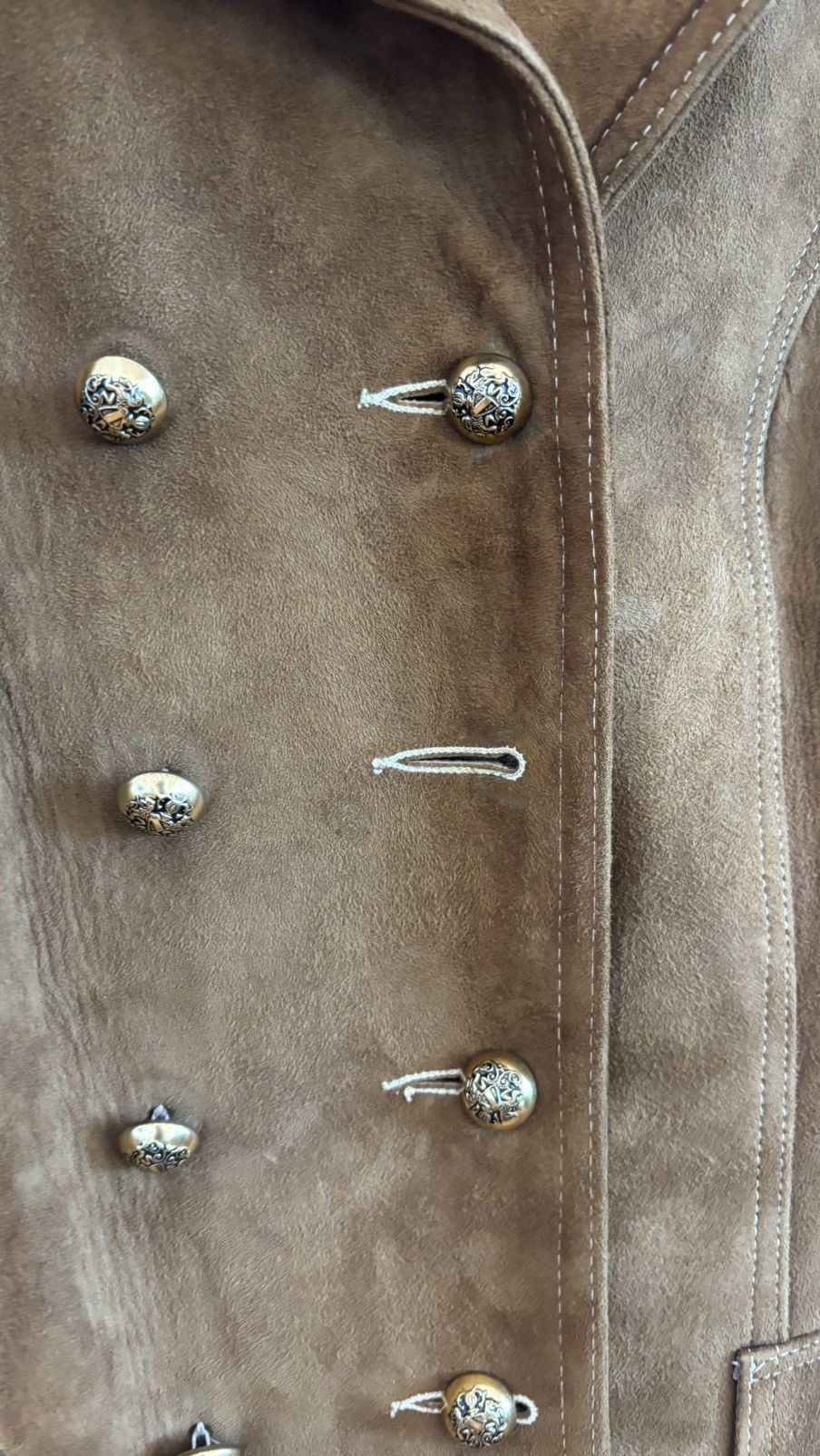 Other Vintage Suede Military Coat Size S / US 4 / IT 40 - 4 Thumbnail