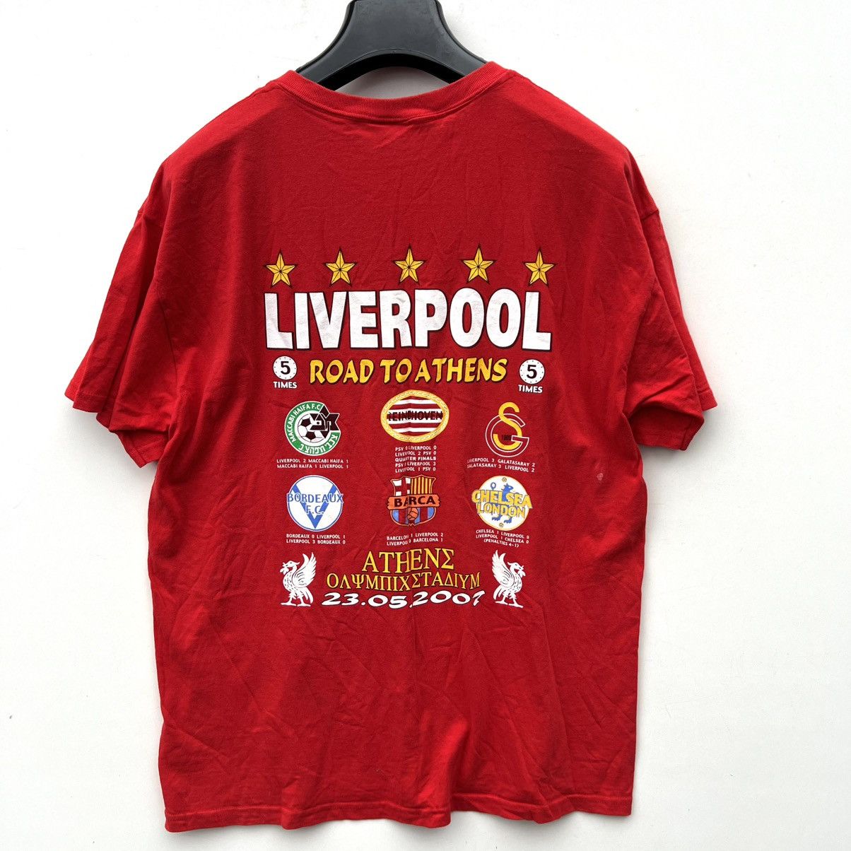 Vintage Liverpool FC Champion League 2007 vintage tee shirt Size US XL / EU 56 / 4 - 8 Thumbnail