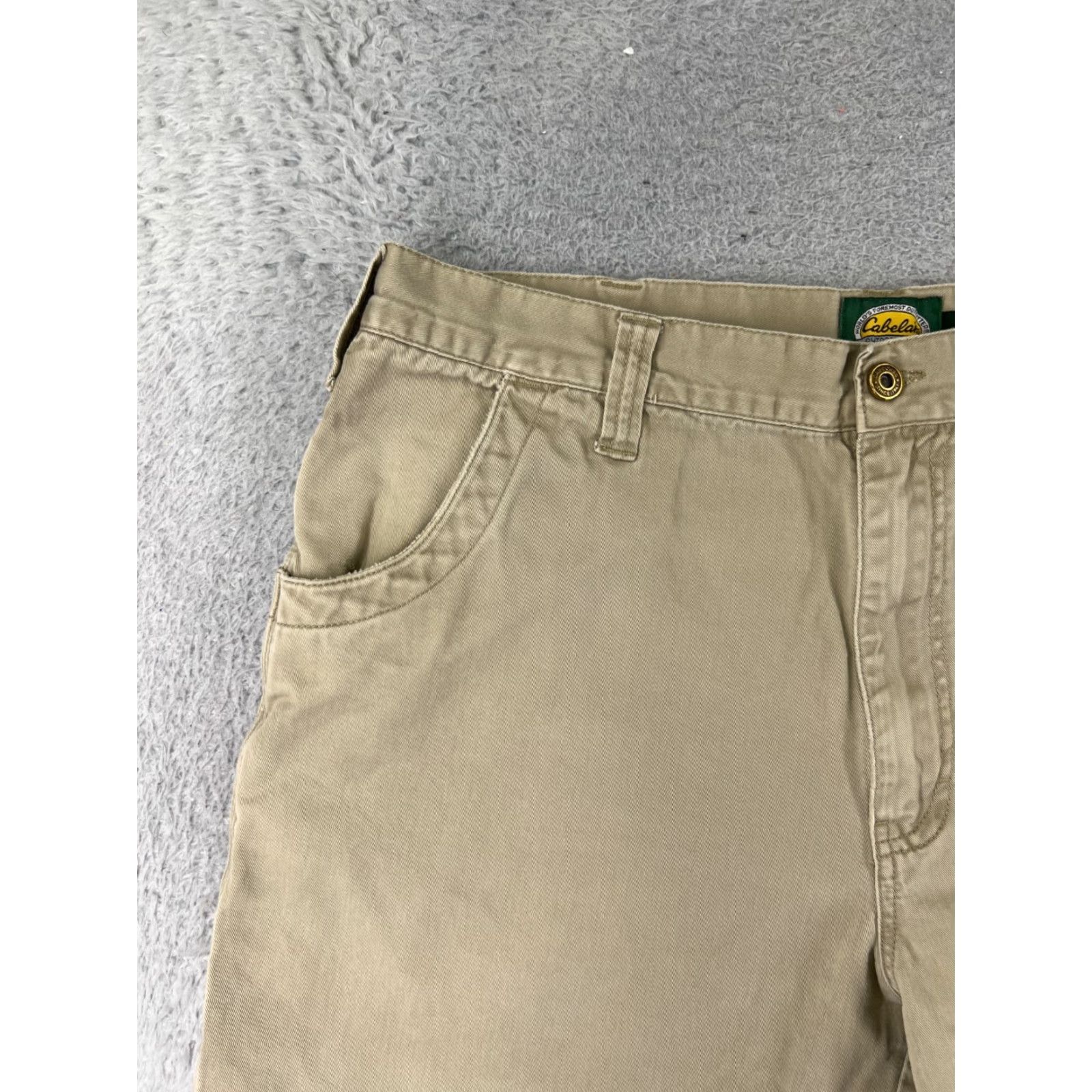 Vintage Cabela's Men Shorts Cargo Hammer Loop 38 Beige Cotton Twill Workwear Size US 38 / EU 54 - 6 Thumbnail