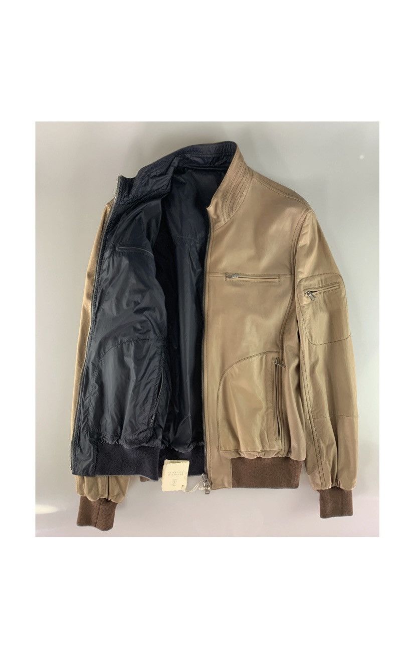 Brunello Cucinelli Brunello Cucinelli 🇮🇹 Napa leather reversible bomber L NWT Size US L / EU 52-54 / 3 - 4 Thumbnail