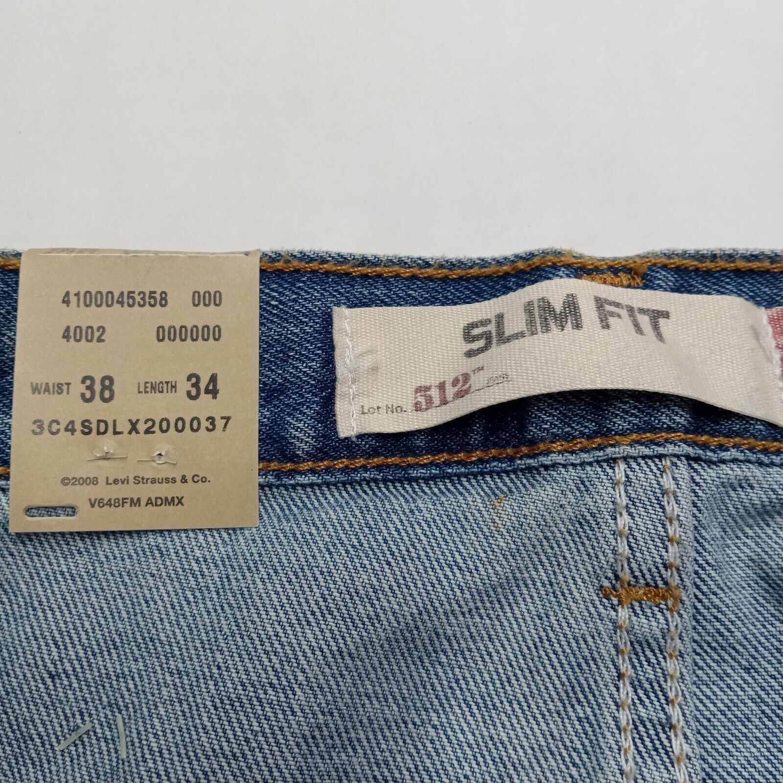 Levi's Levi's 512 Men's Blue Slim Tapered Fit Jeans Size 38x34 NWT Size US 38 / EU 54 - 5 Thumbnail