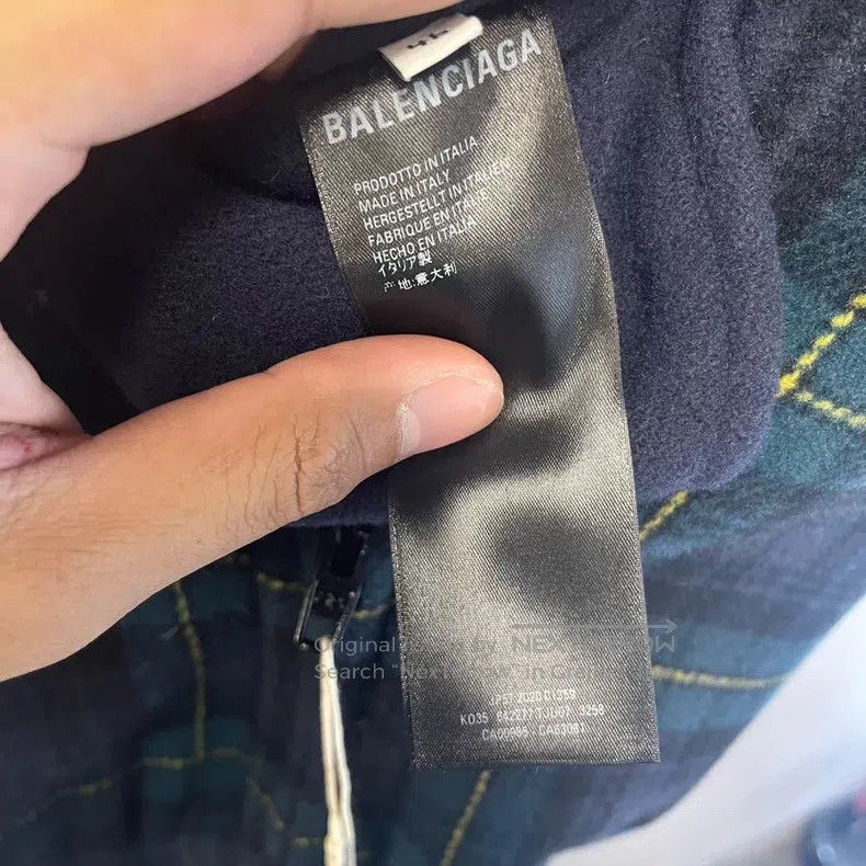 Balenciaga Balenciaga Lambswool checkered zipper windbreaker jacket Size US S / EU 44-46 / 1 - 4 Thumbnail