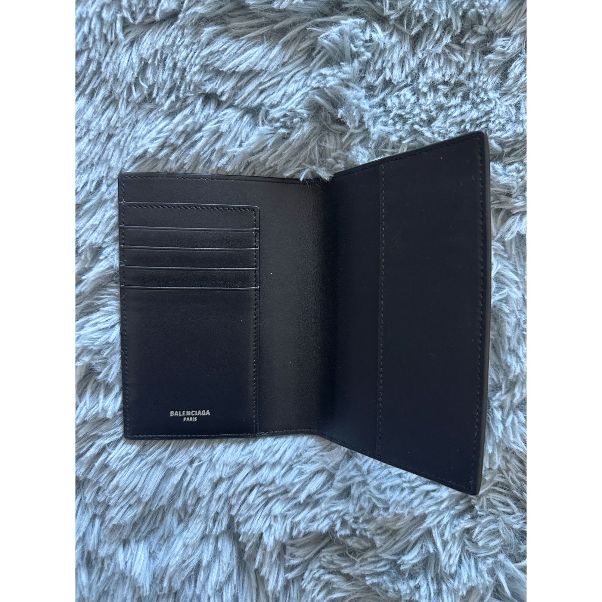 Balenciaga Balenciaga Passport Wallet (Black) Leather Passport Holder M Size ONE SIZE - 2 Thumbnail