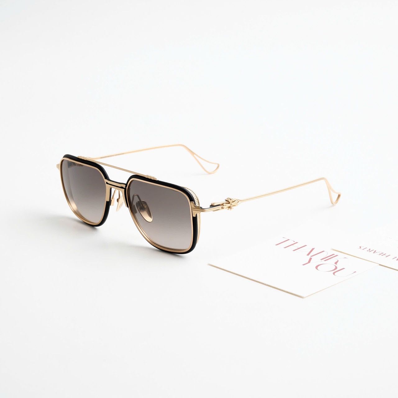 Chrome Hearts CHROME HEARTS HUMPSTER MATTE BLACK/ GOLD PLATED SUNGLASSES Size ONE SIZE - 1 Thumbnail
