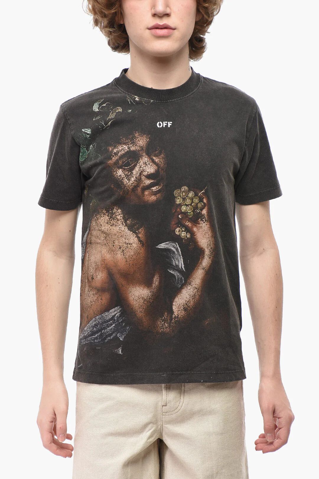 Off-White Off-White SS20 Caravaggio Square Print Slim-Fit T-Shirt