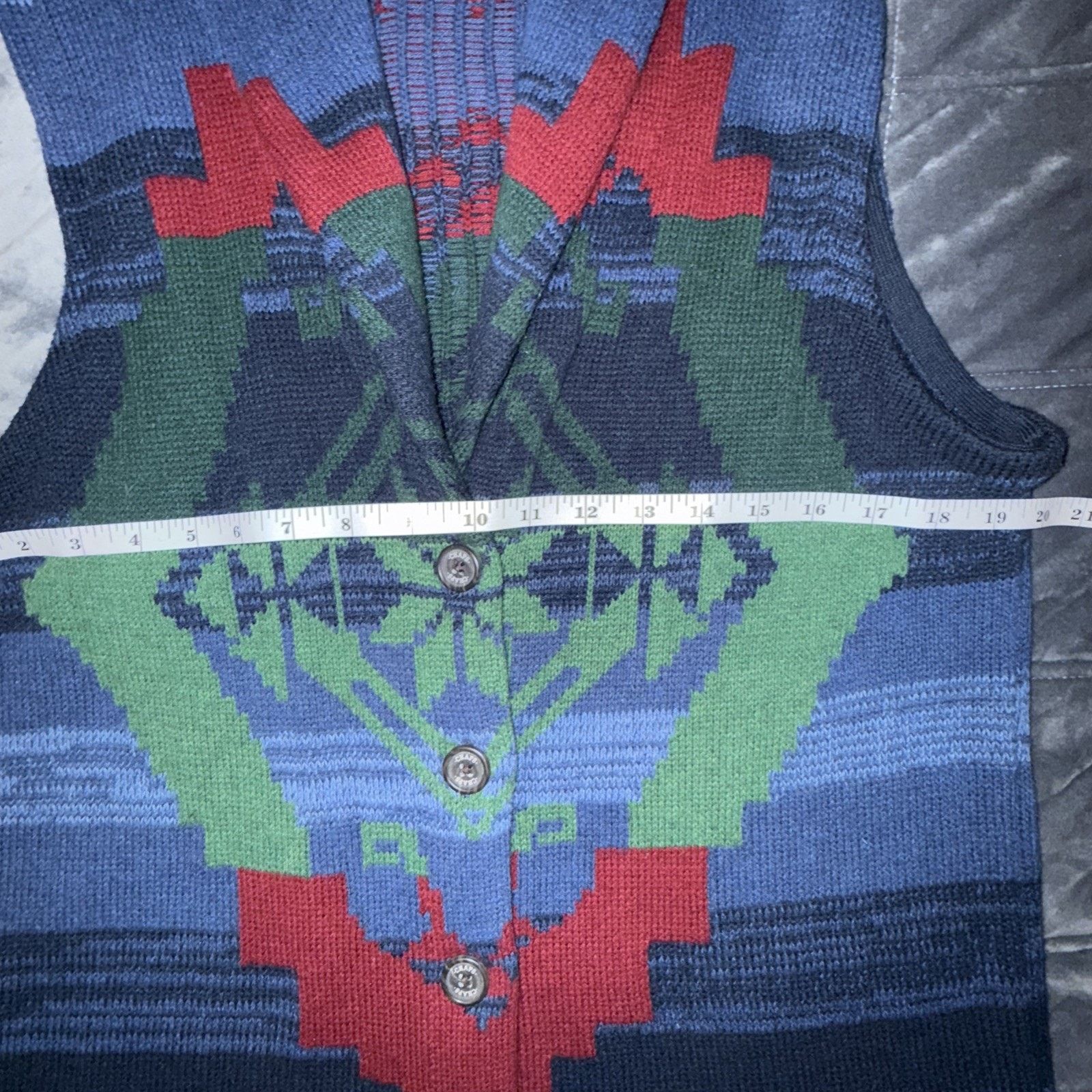 Chaps Chaps Tight Knit Cardigan Sweater Vest Women L Southwestern Size L / US 10 / IT 46 - 11 Thumbnail