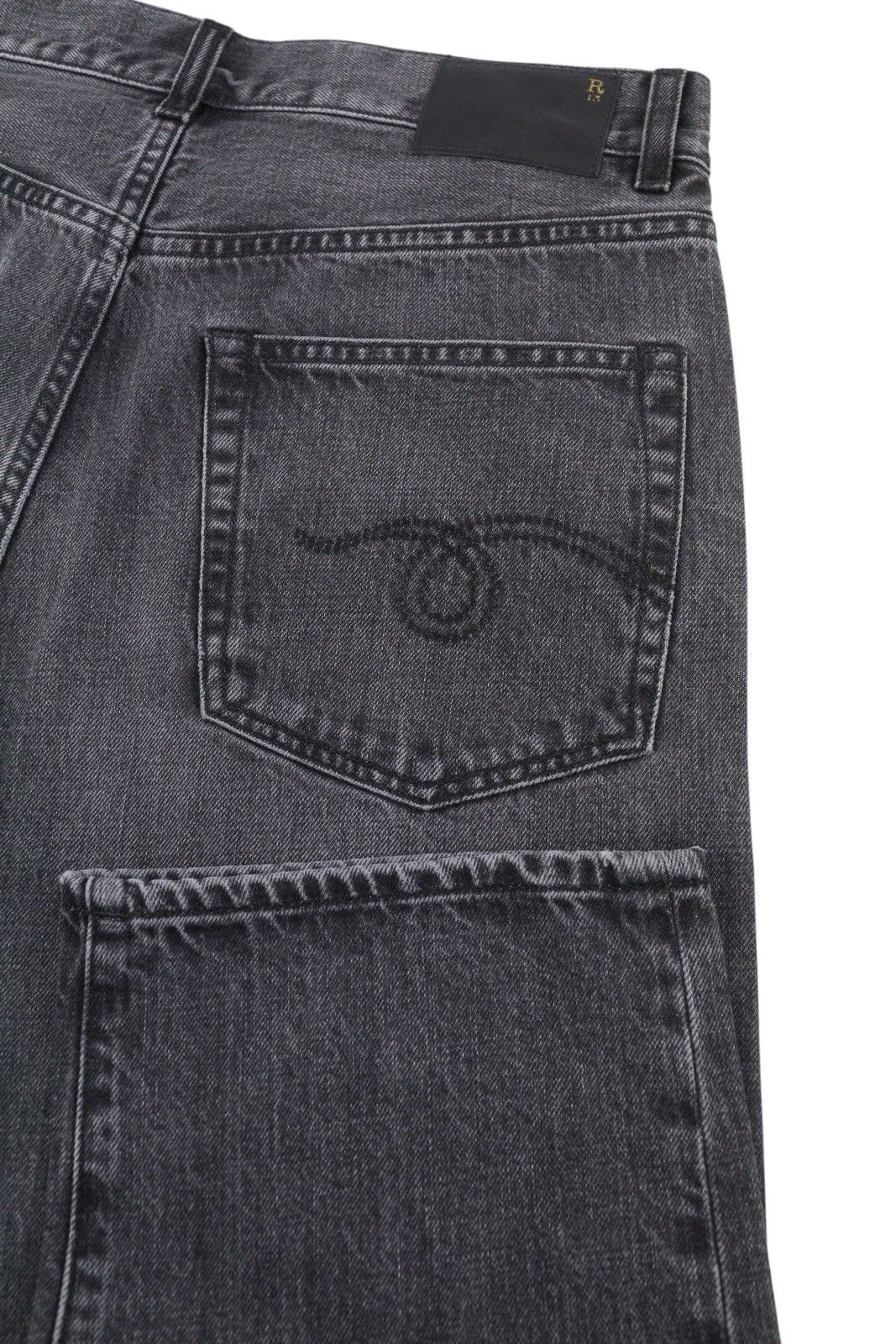 R13 BOYFRIEND 26 Wilson Black Whiskers Faded Zip PS25 86681 Size 26" / US 2 / IT 38 - 5 Thumbnail