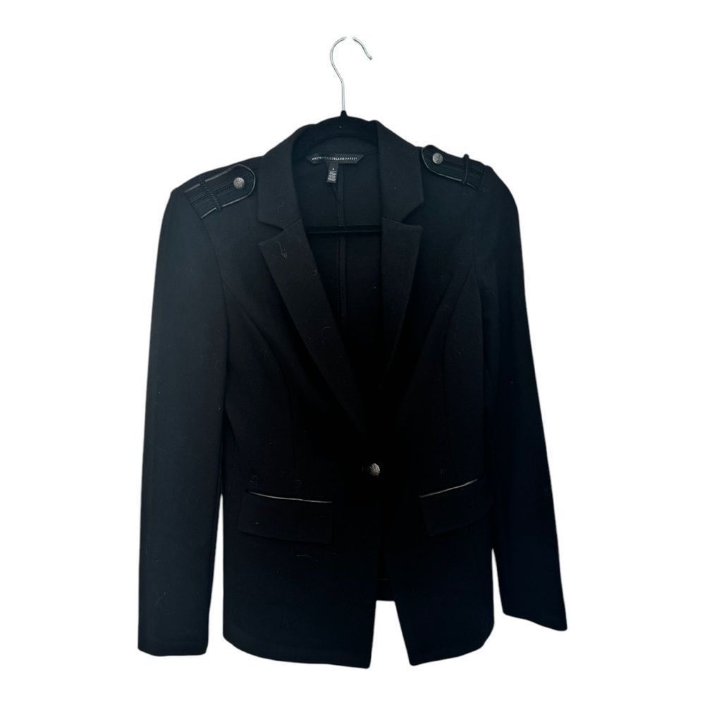 White House Black Market White House Black Market Size 4 Black Jacket Blazer Size S / US 4 / IT 40 - 2 Thumbnail