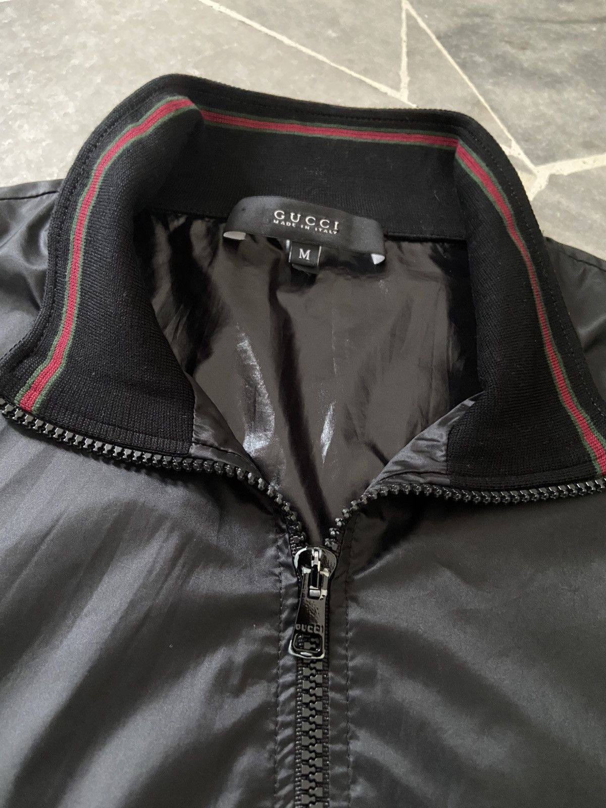 Gucci Gucci Black Nylon Bomber Jacket Size US M / EU 48-50 / 2 - 2 Thumbnail