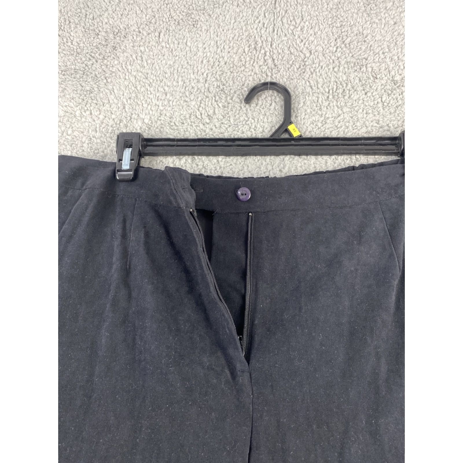George George Think Slim Dress Pants Womens Flat Front Size 24W Black 42-20 Slimming Flat Front Dress Pants Women Plus Size Straight Leg Office Workwear Size 42" / US 20 - 3 Thumbnail
