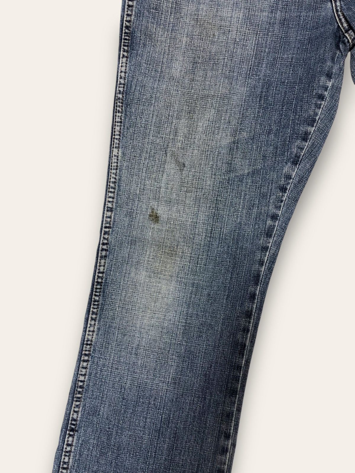 Jean Vintage WRANGLER Blue Denim Slightly Distressed Jeans Size US 32 / EU 48 - 8 Thumbnail