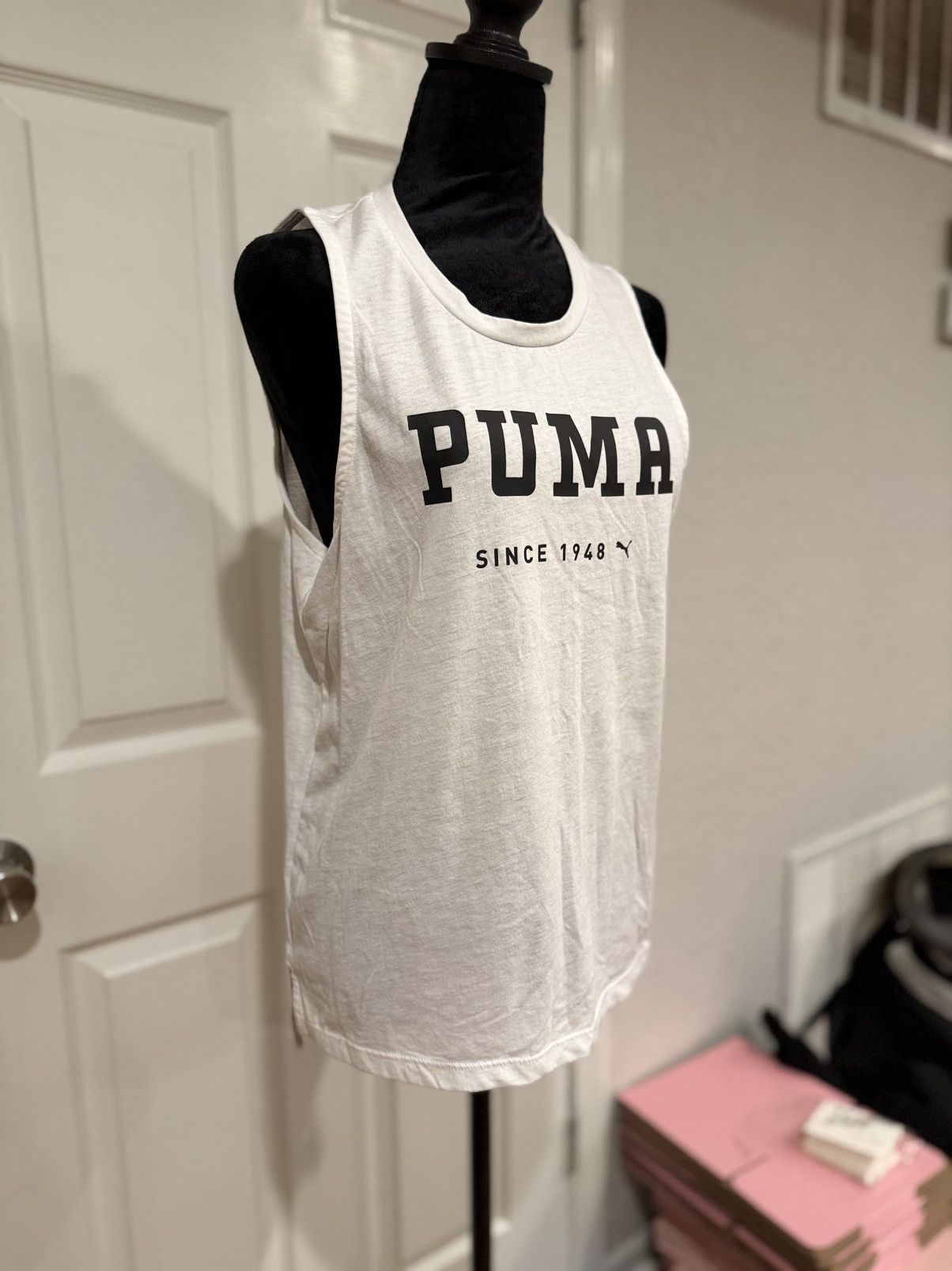 Puma PUMA White Muscle Tank Top - Size Medium Size M / US 6-8 / IT 42-44 - 4 Thumbnail