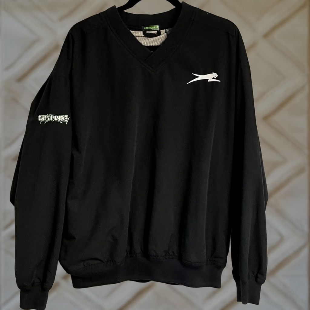Vintage Vintage Arctic Cat Racing Snowmobile Pullover Jacket Size XL Black Lined Size US XL / EU 56 / 4 - 1 Thumbnail