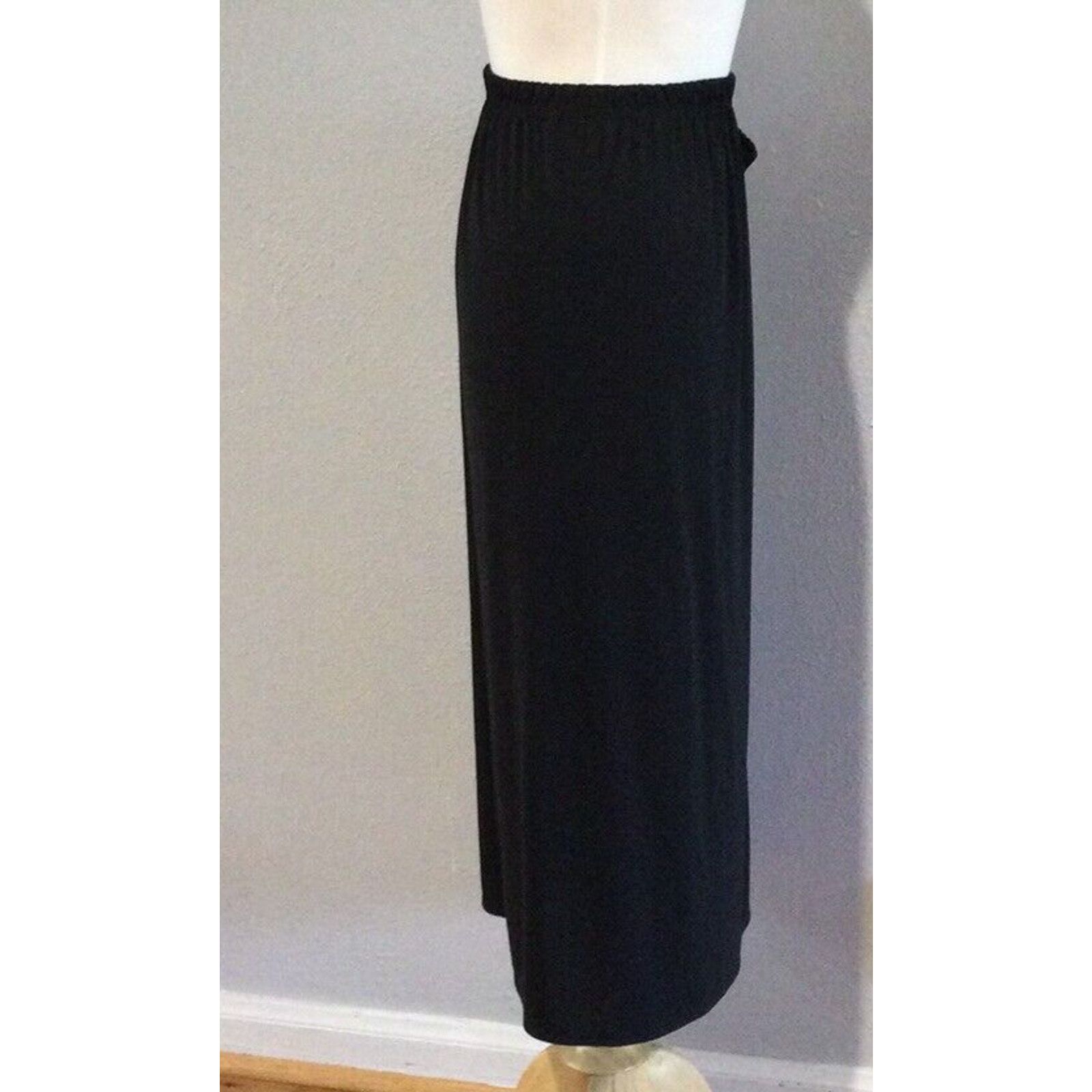 Other N Touch Elastic Waist Pleated A Line Black Skirt Sz 3X Size 38" / US 16 / IT 52 - 4 Thumbnail