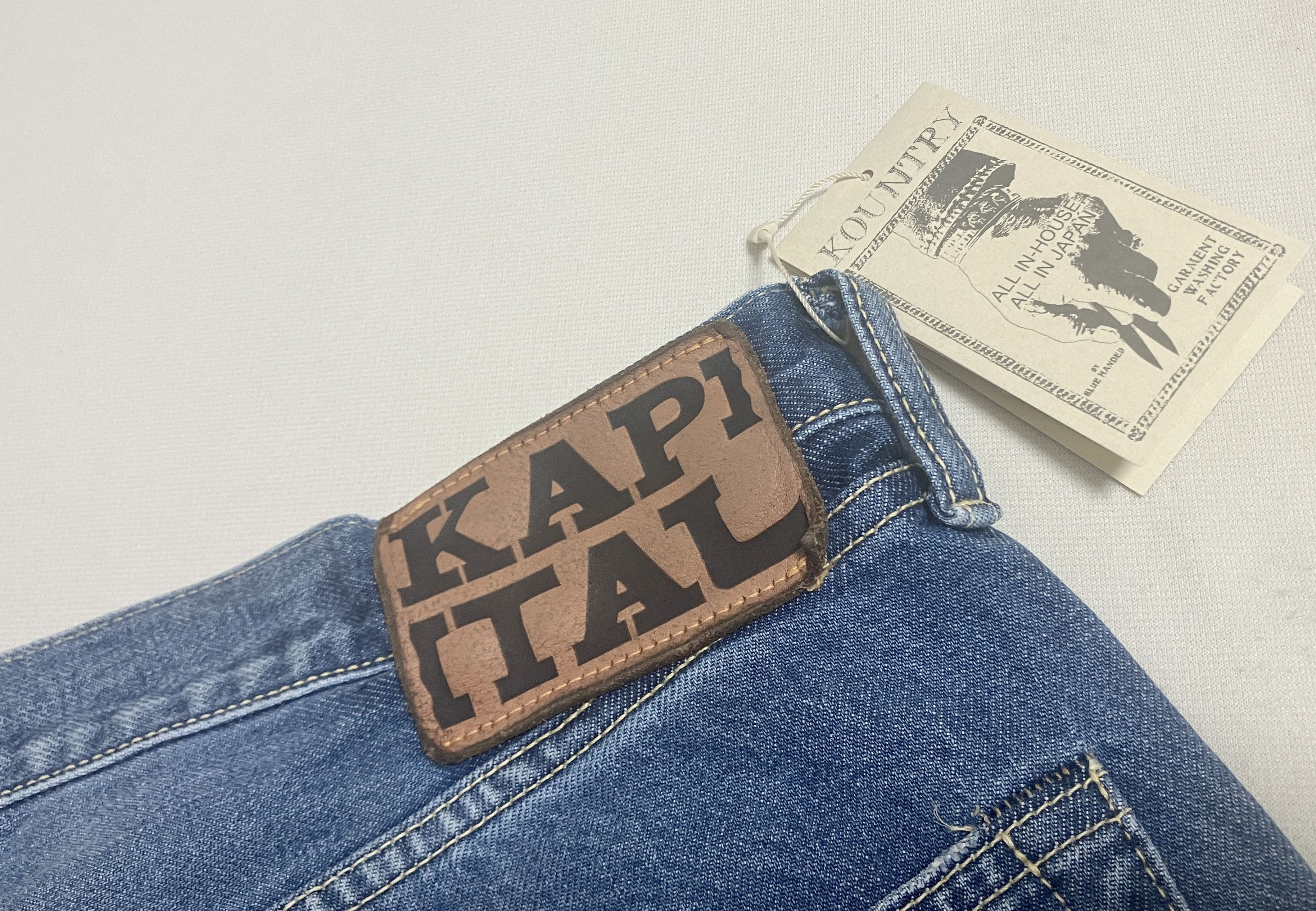Kapital KAPITAL 14oz indigo denim pants monkey cisco jeans 3year 36 Size US 36 / EU 52 - 6 Thumbnail