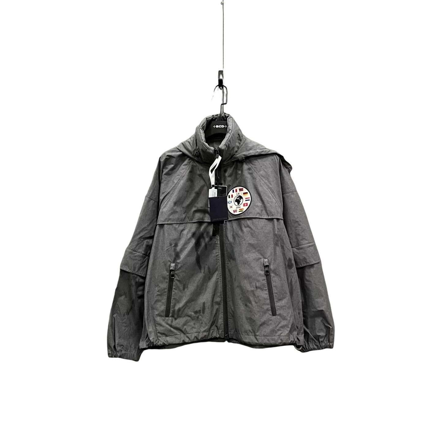 Louis Vuitton Louis Vuitton Patch Grey Hooded Windbreaker Size 52 Size US L / EU 52-54 / 3 - 1 Thumbnail