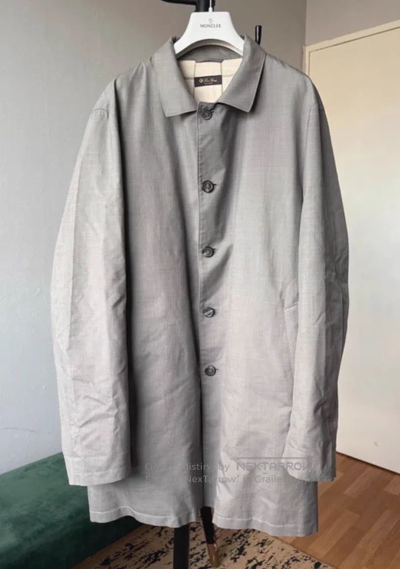 Loro Piana Loro Piana Silk and Wool Blended Trench Coat Size US XL / EU 56 / 4 - 1 Thumbnail