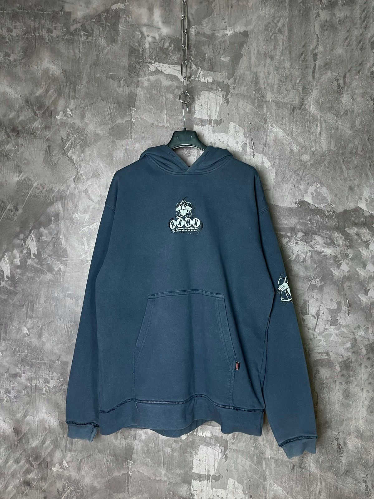 Tony Hawk × Vintage Vintage 90s tony hawk skateboards reaper hoodie y2k Size US XL / EU 56 / 4 - 1 Thumbnail