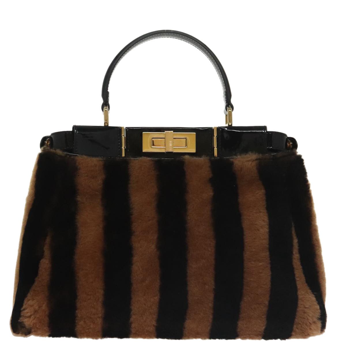 Fendi Peekaboo Brown Fur Handbag (Pre-Owned) Size ONE SIZE - 1 Thumbnail