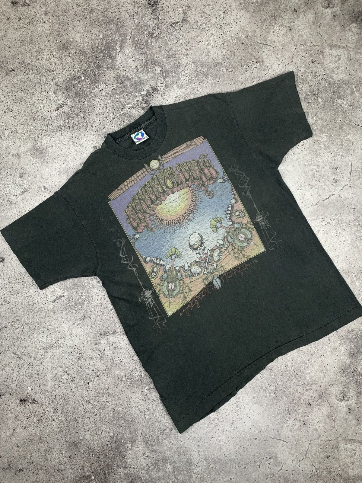Vintage 1994 Grateful Dead Scarab Liquid Blue T-ShirtBand Te