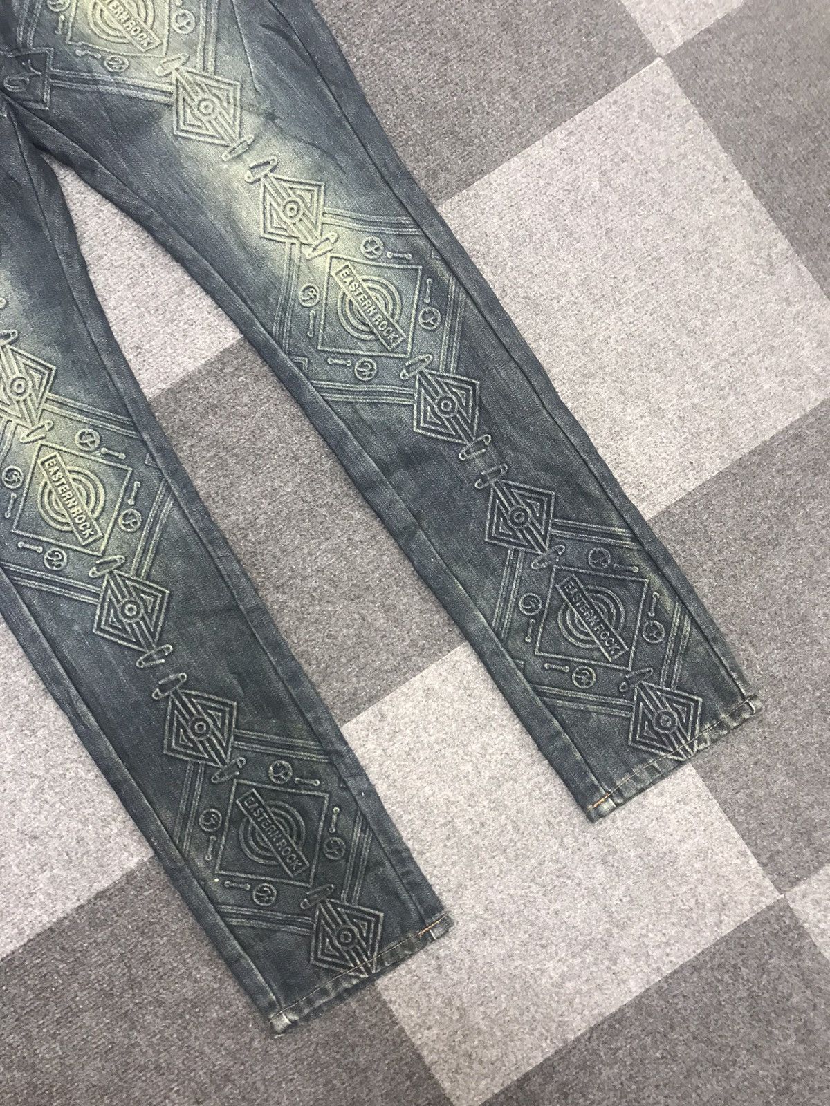 PPFM Archival Design Engraved Easter Rock PPFM Skinny Jeans F462 Size US 32 / EU 48 - 7 Thumbnail