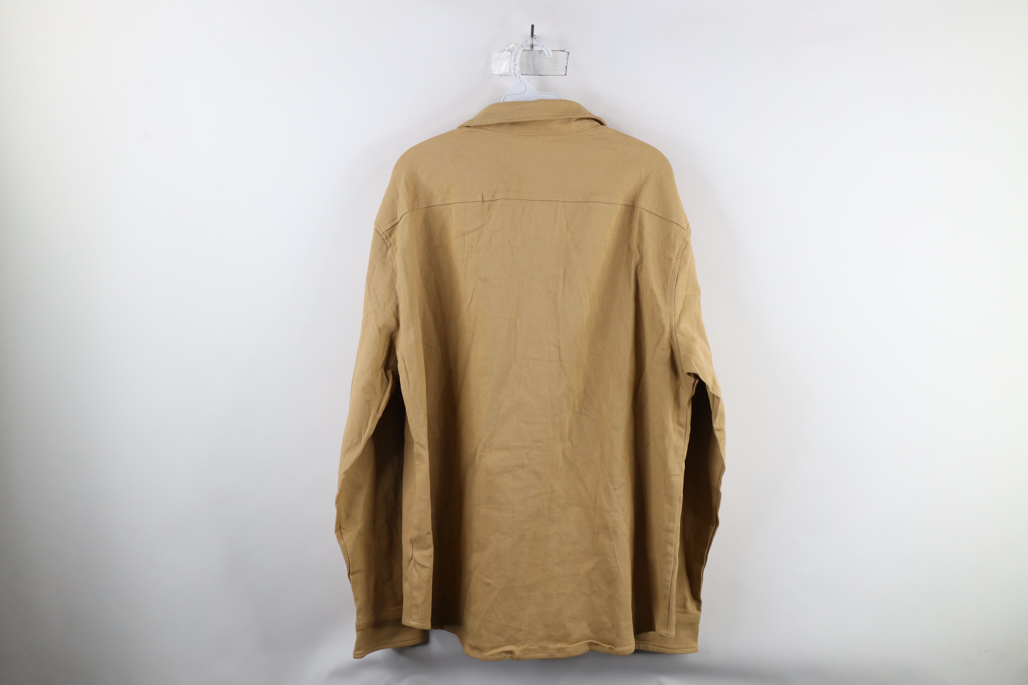 Vintage Vintage 90s Streetwear Collared Button Shirt Wheat Brown Size US L / EU 52-54 / 3 - 8 Thumbnail