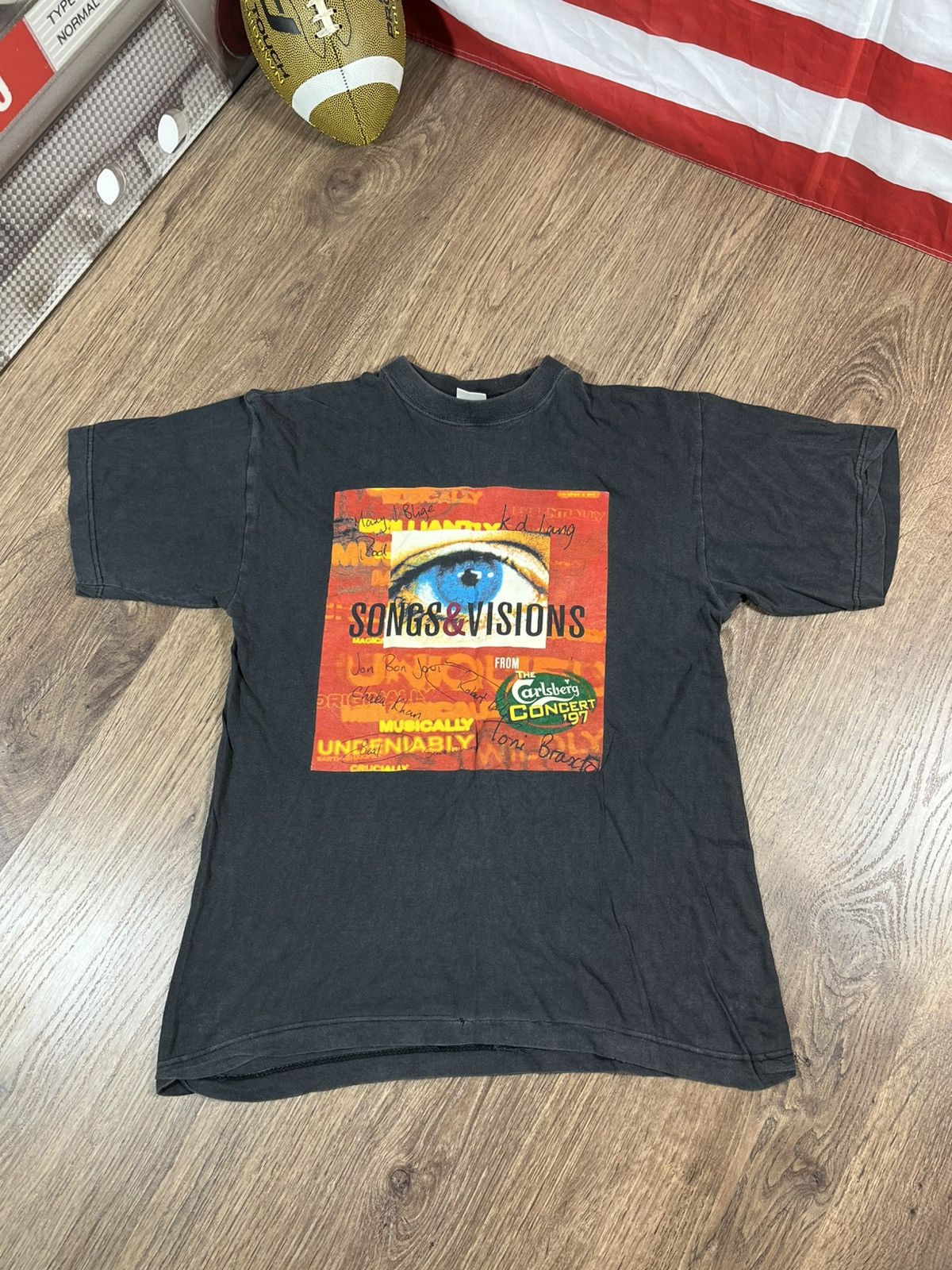 Band Tees Vintage 1997 Songs & Visions Shirt Carlsberg Concert Size US L / EU 52-54 / 3 - 1 Thumbnail