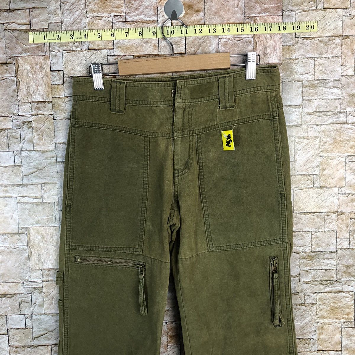 Japanese Brand Ouch Green utility tactical Cargo Multipocket Pants #A586 Size US 28 / EU 44 - 5 Thumbnail